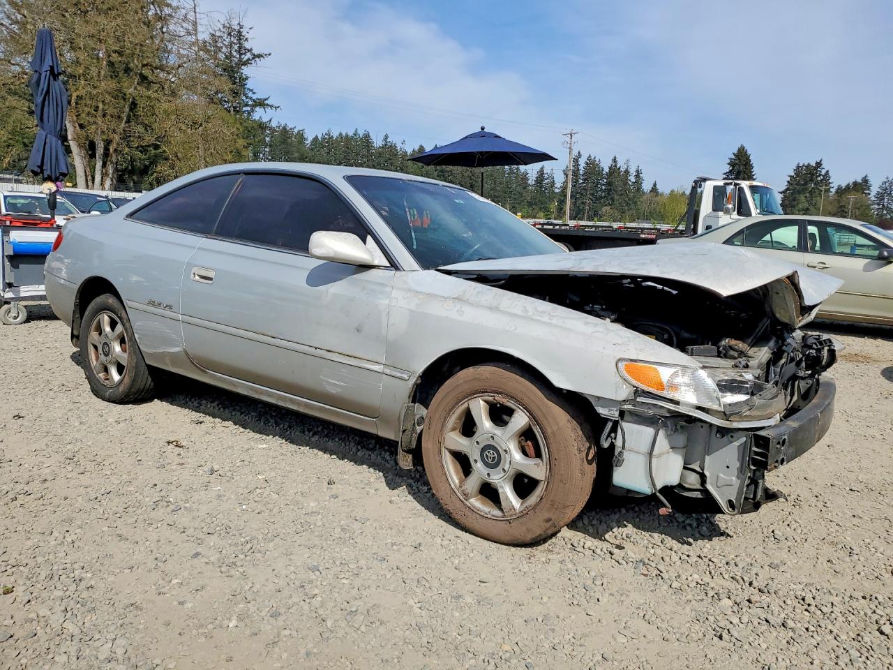 2001 Toyota Camry Solara Sle V6 Silver vin: 2T1CF28P51C481489