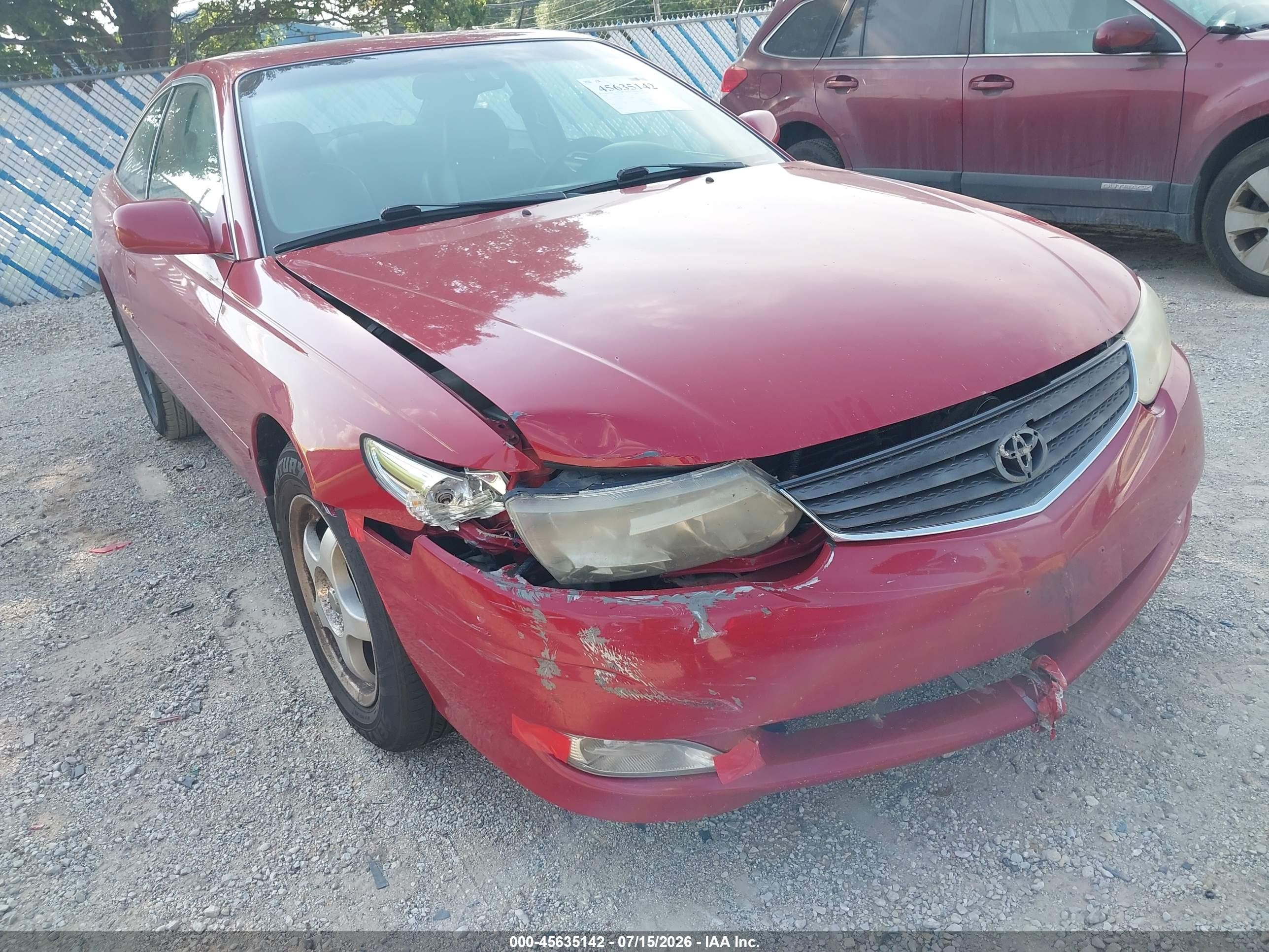 2003 Toyota Camry Solara Sle V6 Red vin: 2T1CF28P53C603206