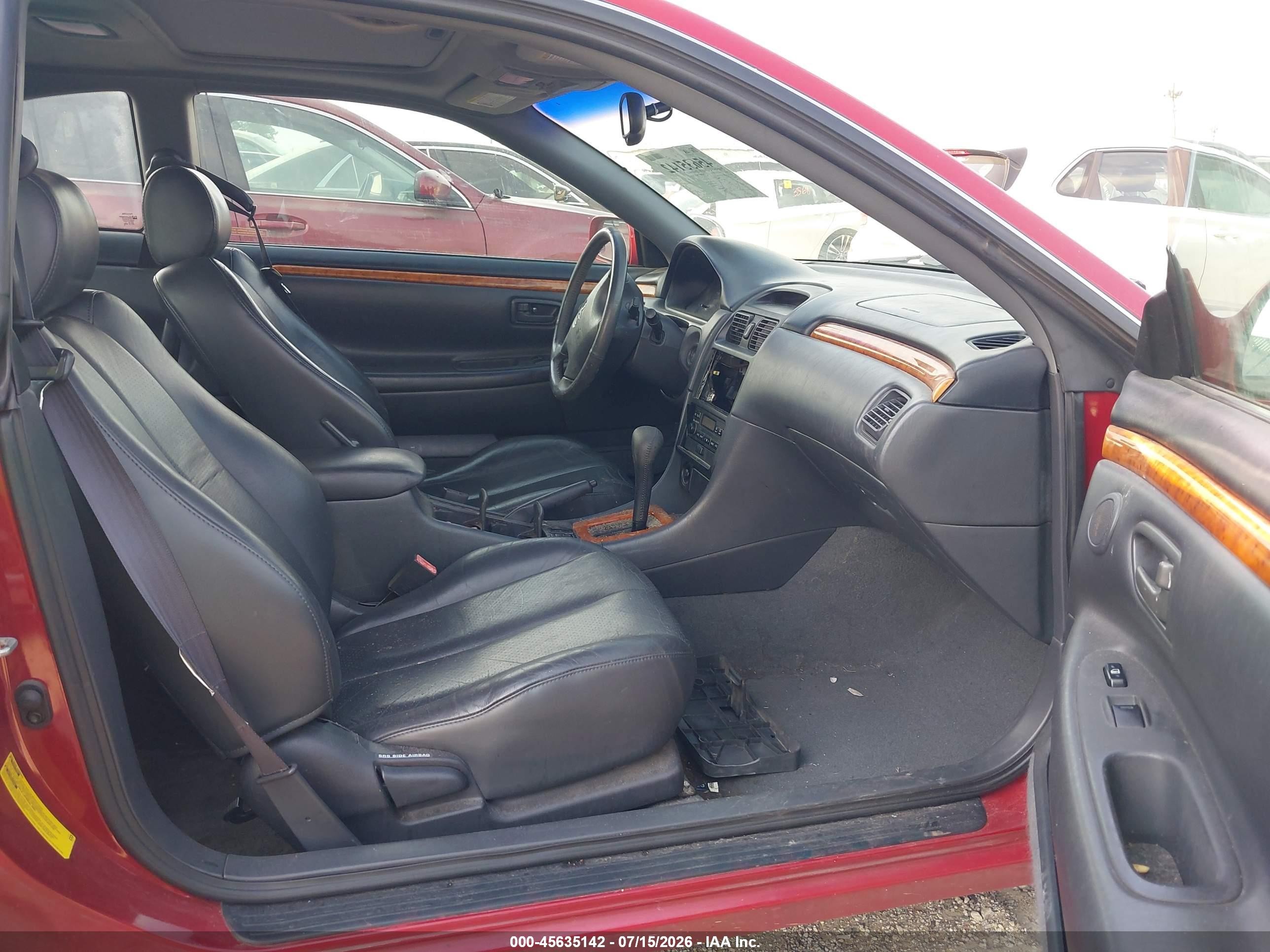 2003 Toyota Camry Solara Sle V6 Red vin: 2T1CF28P53C603206