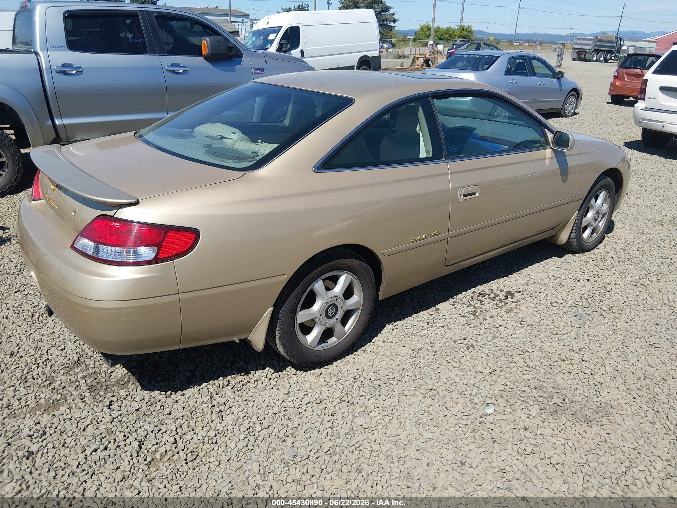 2000 Toyota Camry Solara Sle V6 Tan vin: 2T1CF28P5YC350301