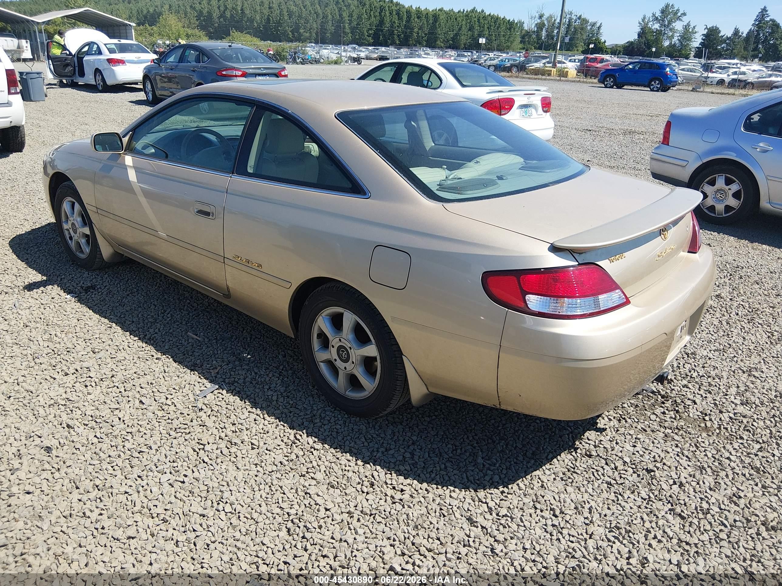 2000 Toyota Camry Solara Sle V6 Tan vin: 2T1CF28P5YC350301