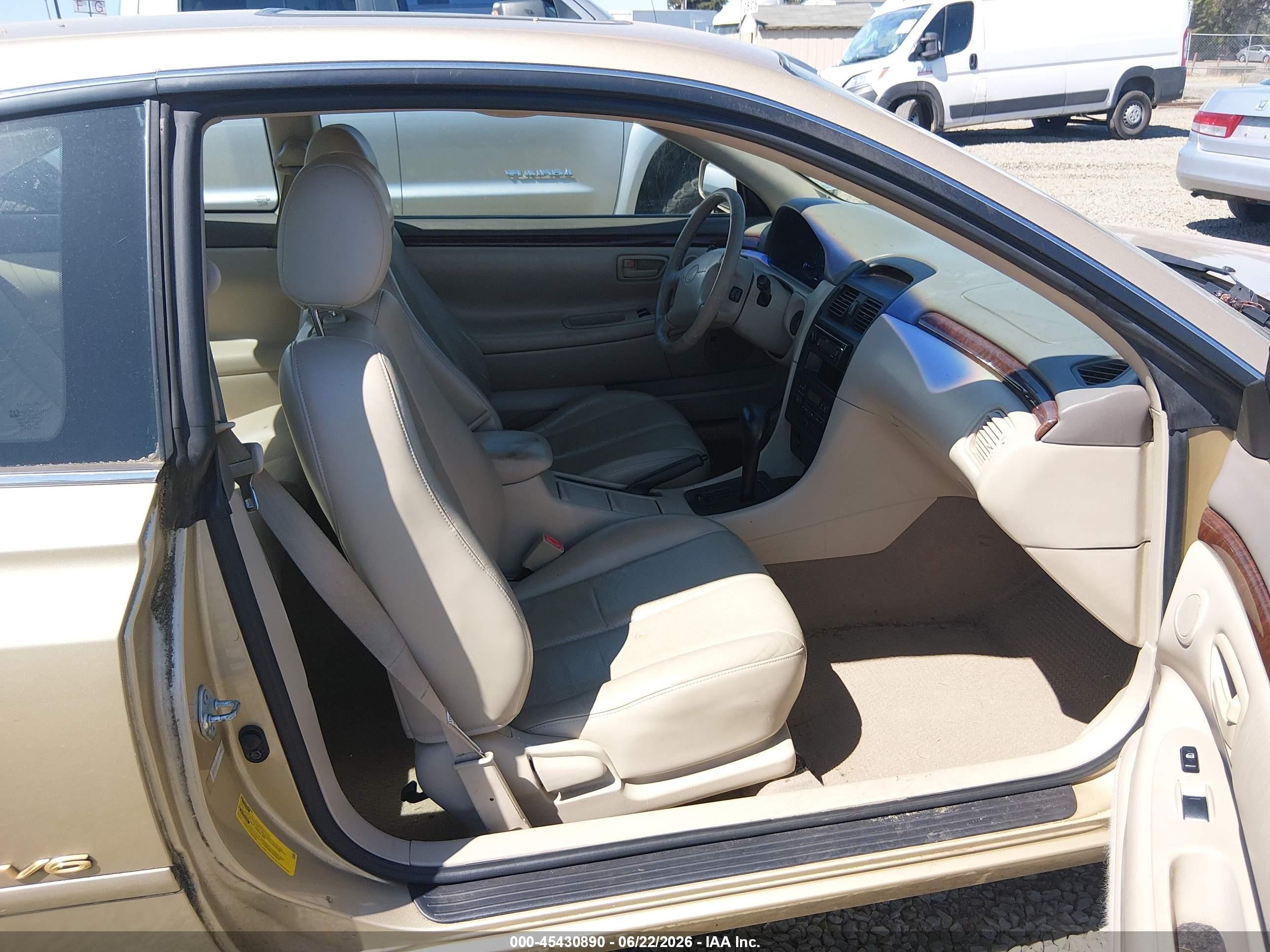 2000 Toyota Camry Solara Sle V6 Tan vin: 2T1CF28P5YC350301