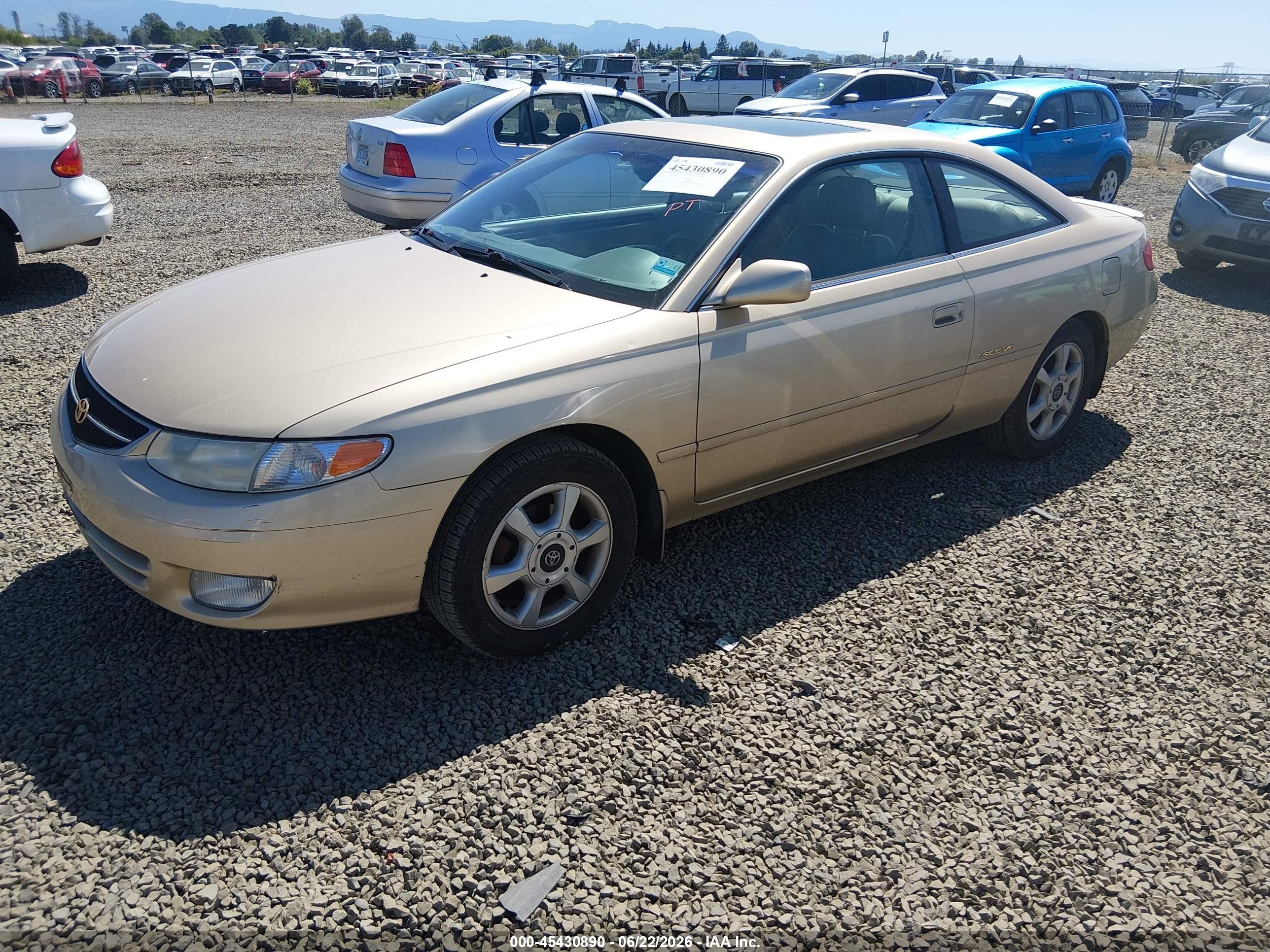 2000 Toyota Camry Solara Sle V6 Tan vin: 2T1CF28P5YC350301