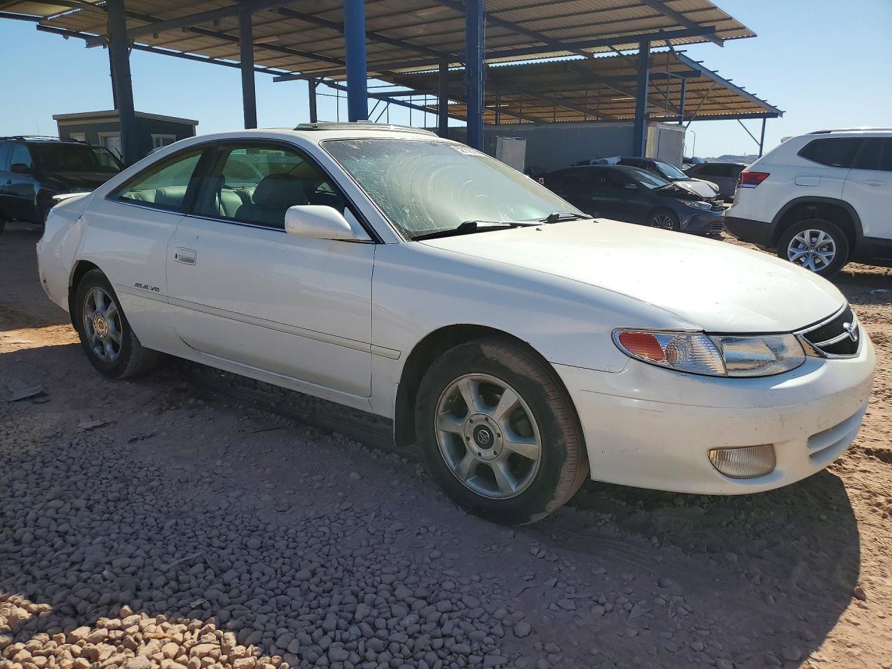 2001 Toyota Camry Solara Sle V6 White vin: 2T1CF28P61C458108