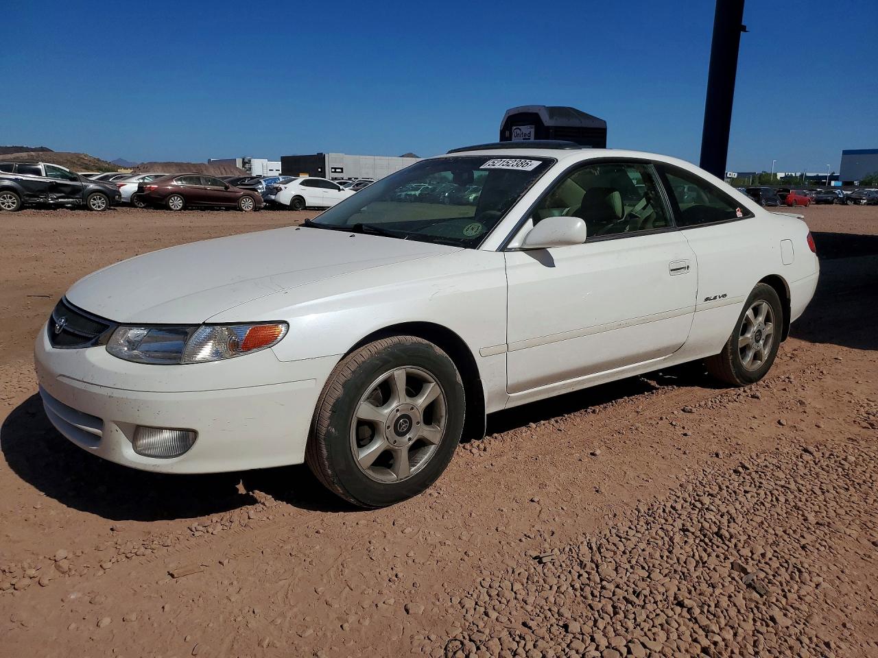 2001 Toyota Camry Solara Sle V6 White vin: 2T1CF28P61C458108