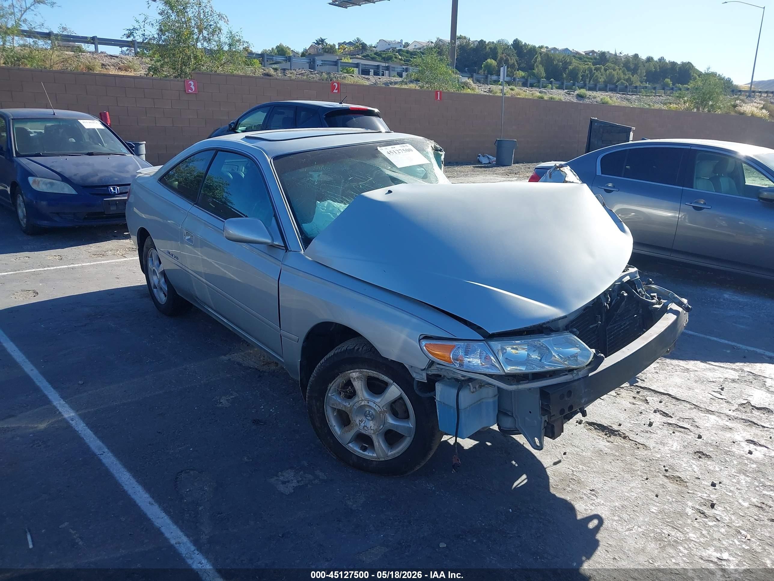 2002 Toyota Camry Solara Sle V6 Gray vin: 2T1CF28P62C599844