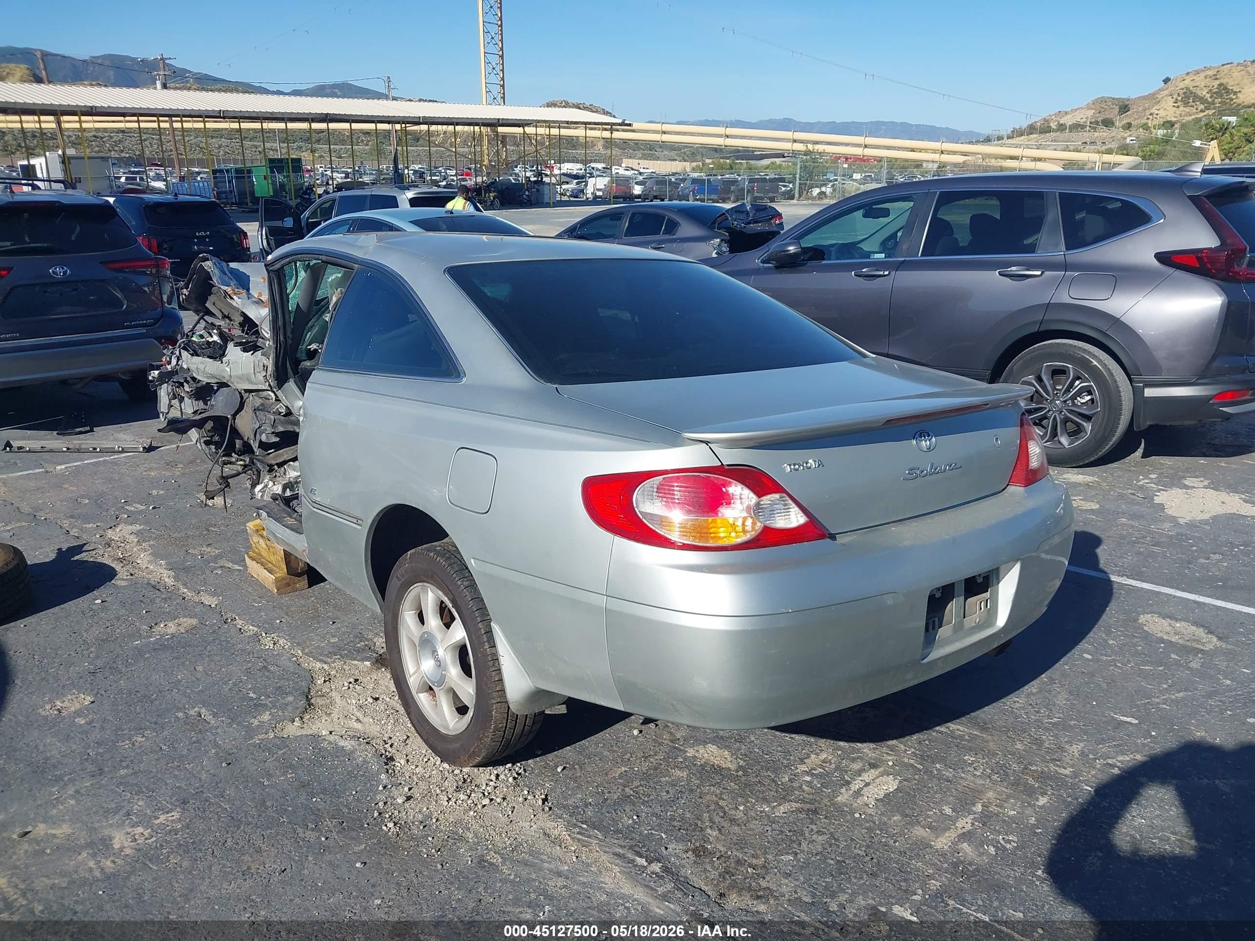 2002 Toyota Camry Solara Sle V6 Gray vin: 2T1CF28P62C599844