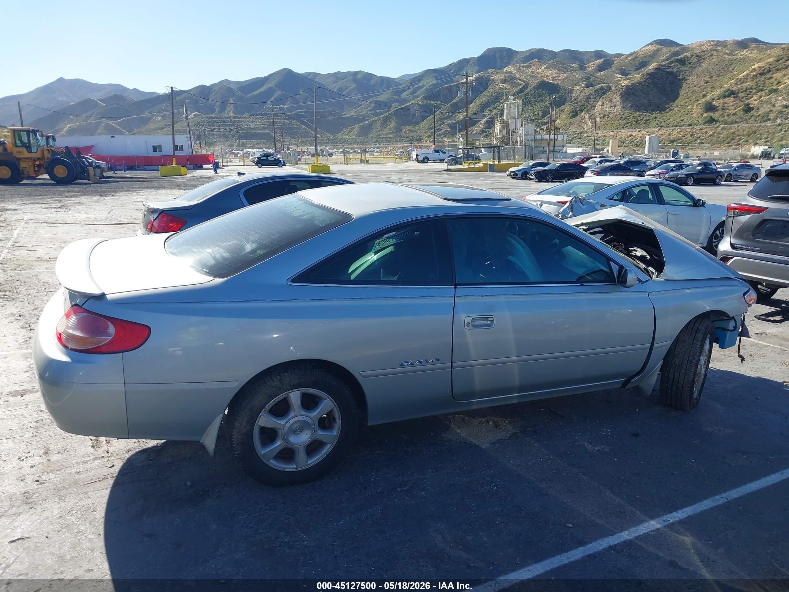 2002 Toyota Camry Solara Sle V6 Gray vin: 2T1CF28P62C599844
