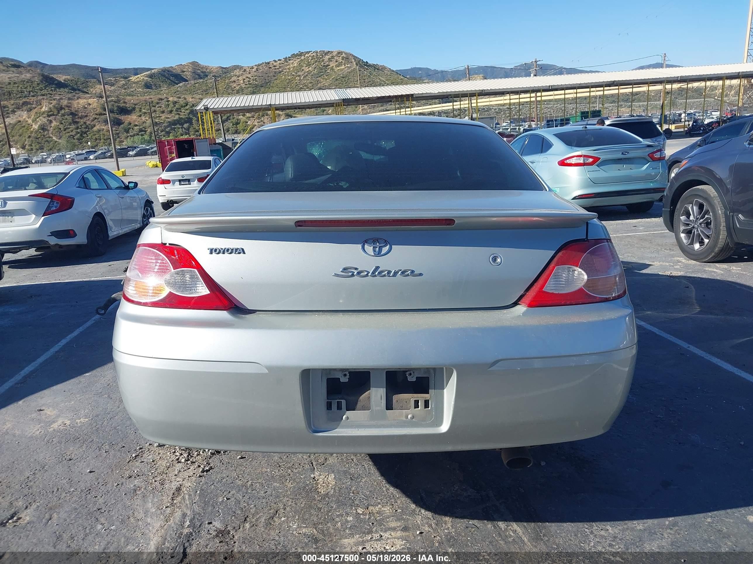 2002 Toyota Camry Solara Sle V6 Gray vin: 2T1CF28P62C599844