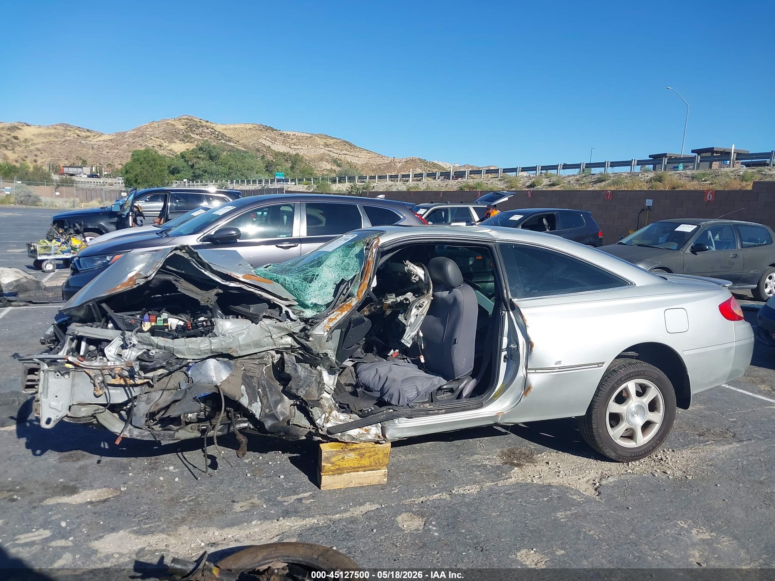 2002 Toyota Camry Solara Sle V6 Gray vin: 2T1CF28P62C599844