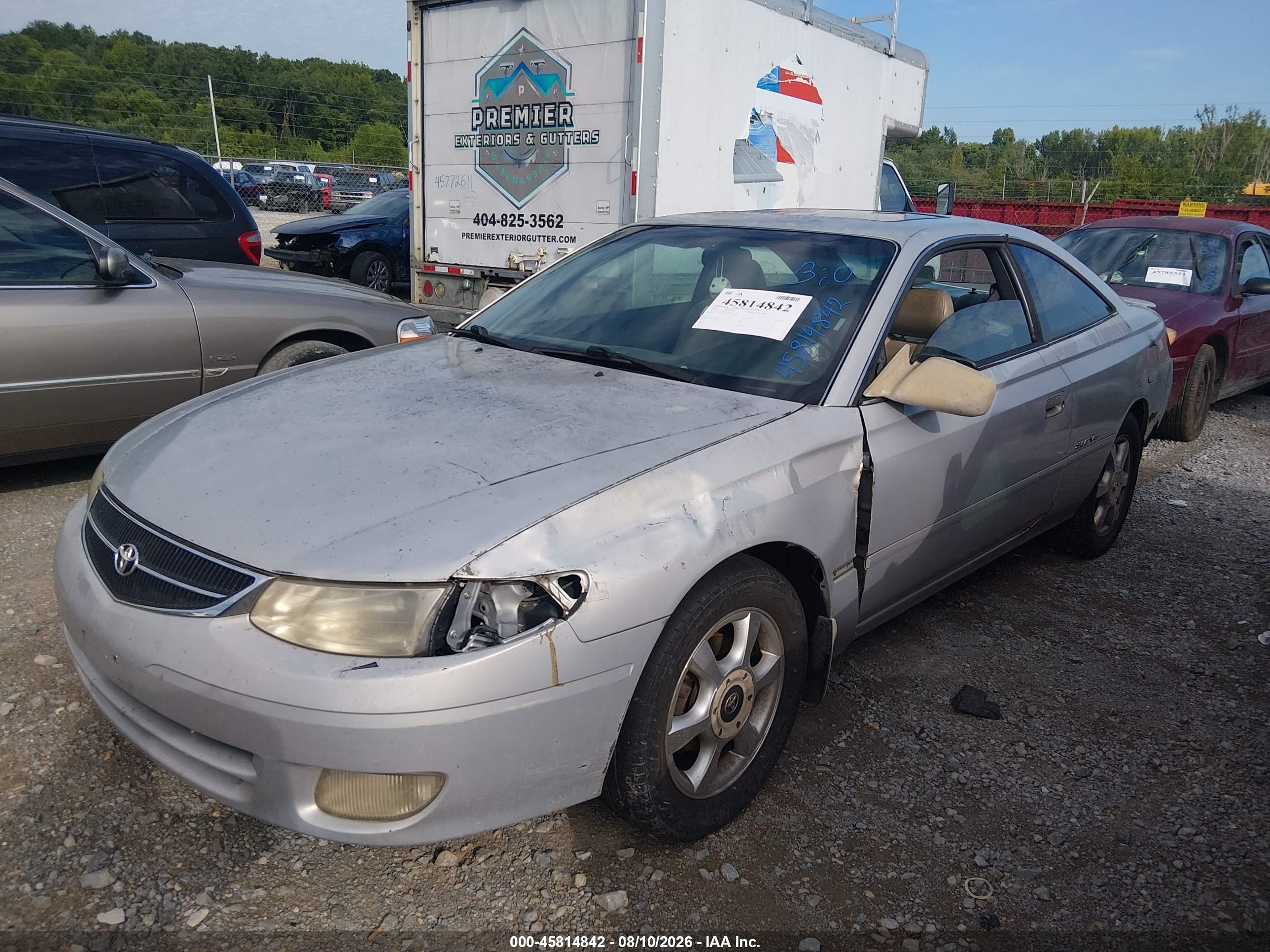 2000 Toyota Camry Solara Sle V6 Silver vin: 2T1CF28P6YC366605