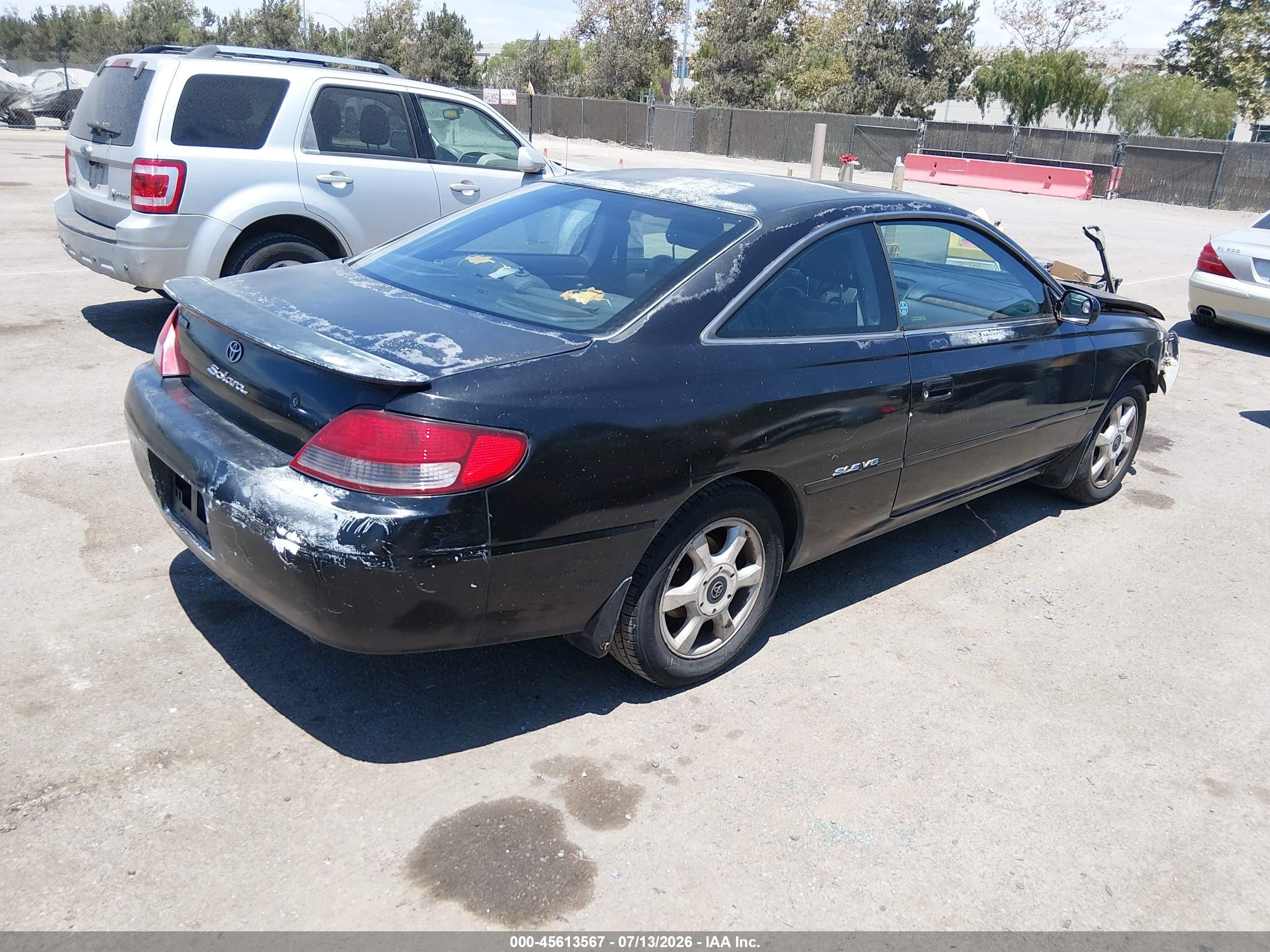 2001 Toyota Camry Solara Sle V6 Black vin: 2T1CF28P71C496561