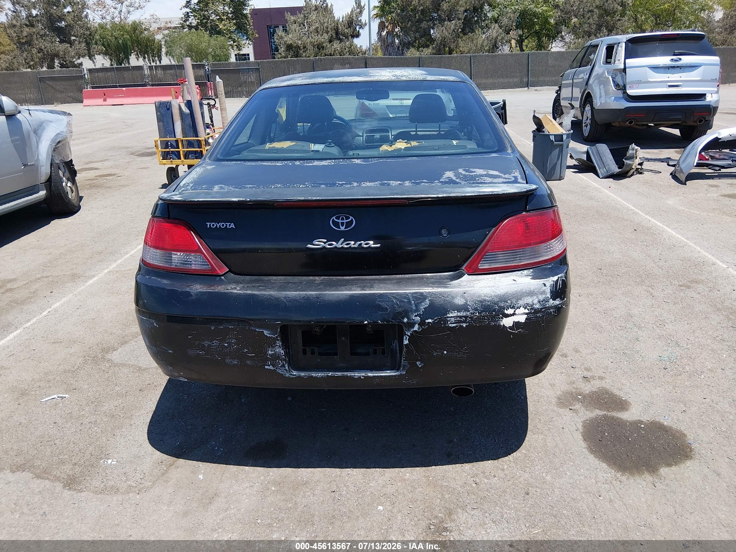 2001 Toyota Camry Solara Sle V6 Black vin: 2T1CF28P71C496561