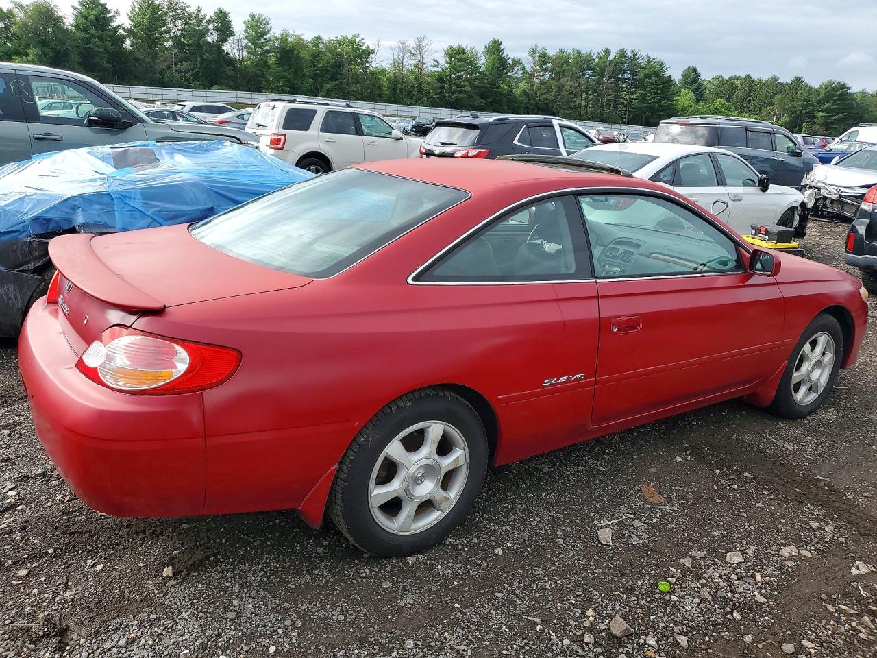 2002 Toyota Camry Solara Sle V6 Red vin: 2T1CF28P72C572121