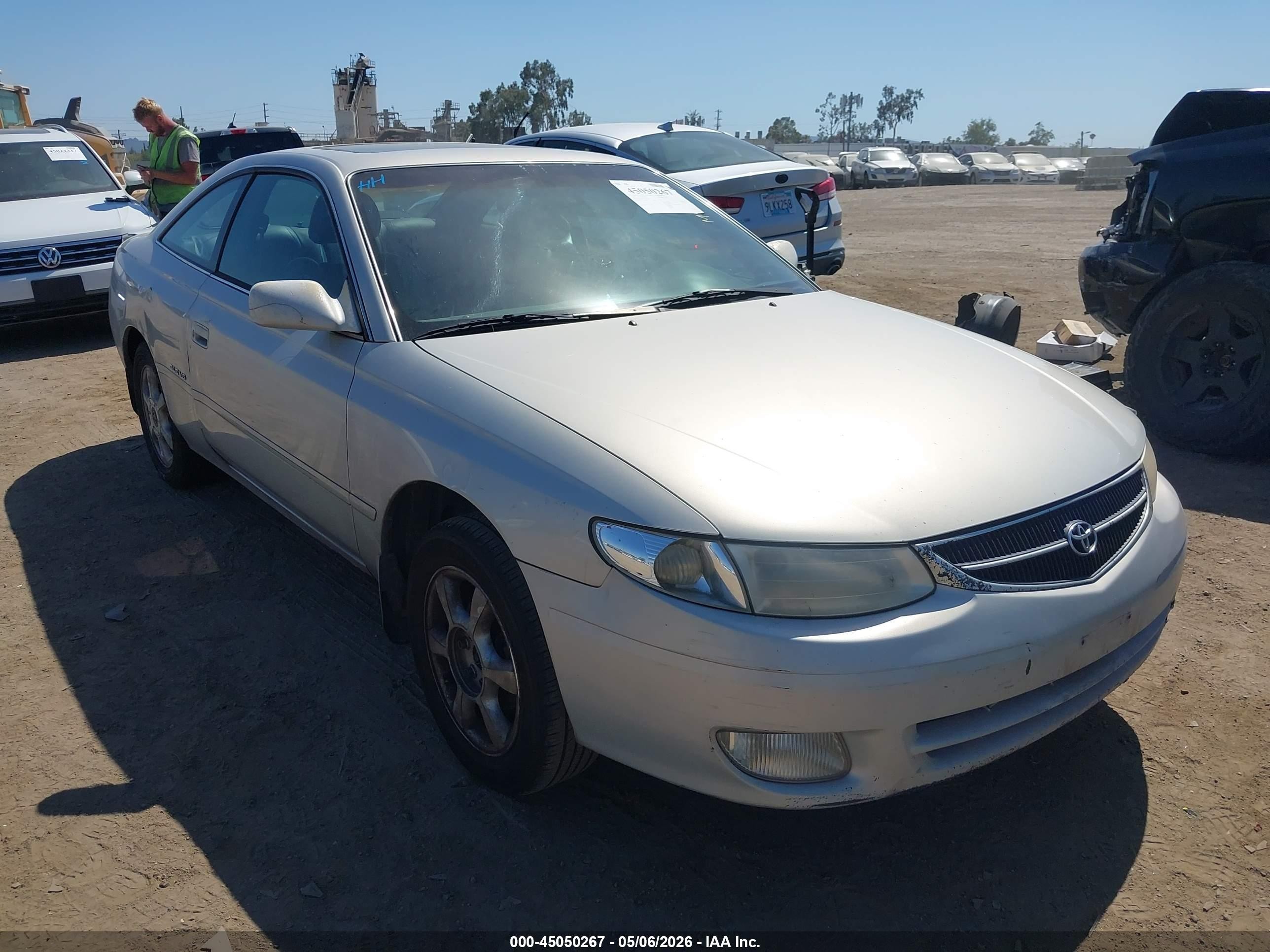 2000 Toyota Camry Solara Sle V6 Gray vin: 2T1CF28P7YC386782