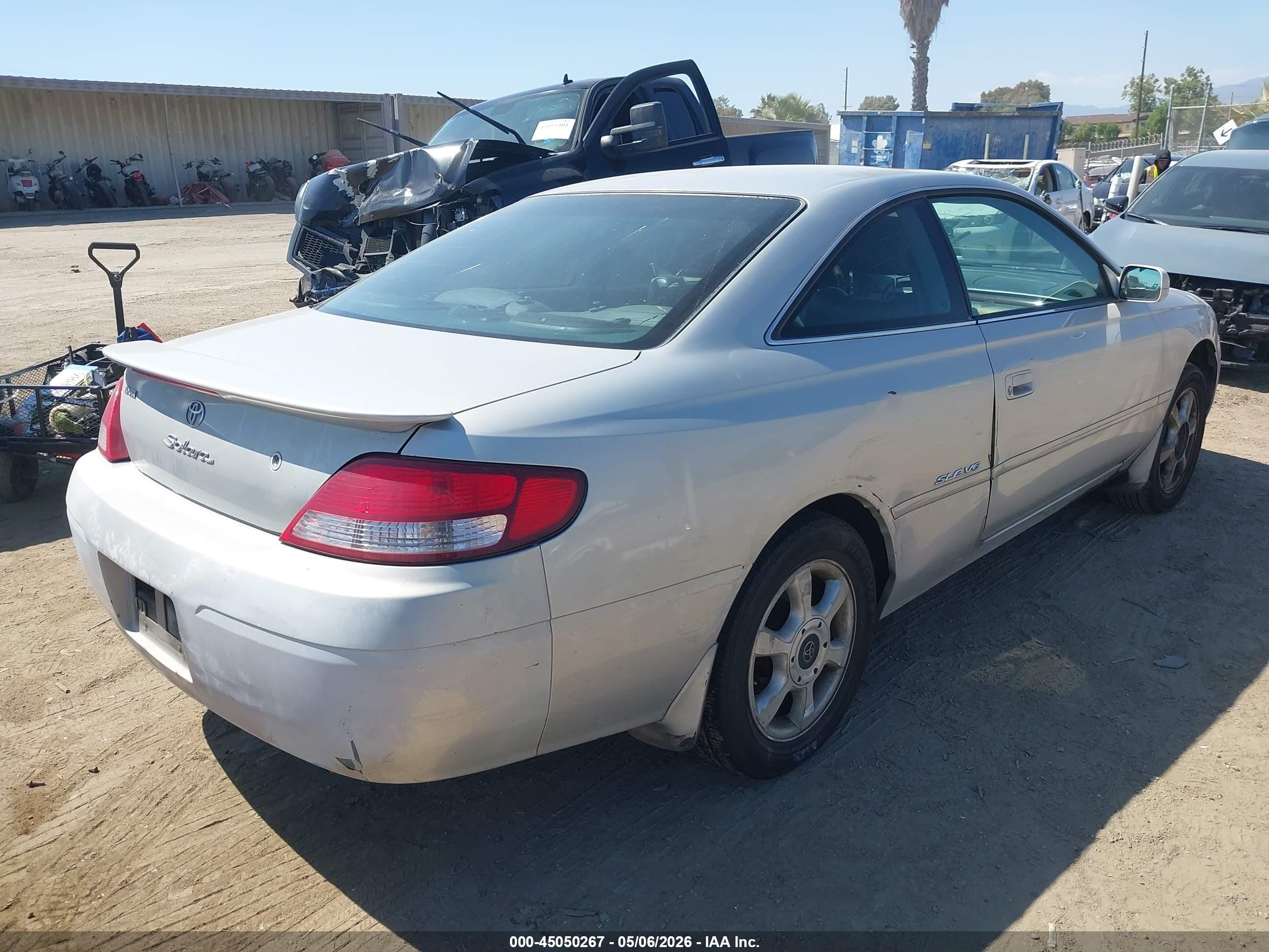 2000 Toyota Camry Solara Sle V6 Gray vin: 2T1CF28P7YC386782