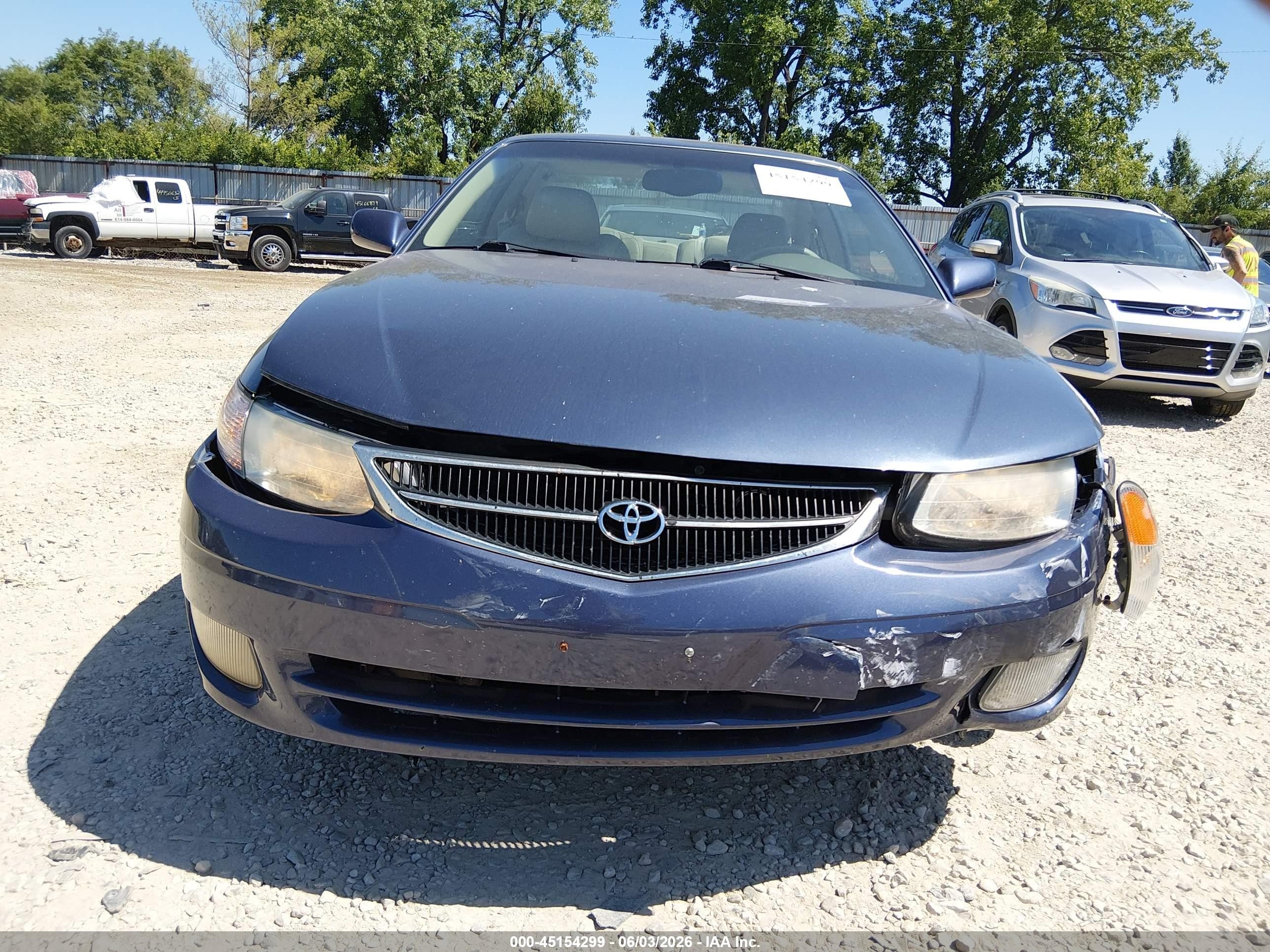 2000 Toyota Camry Solara Sle V6 Blue vin: 2T1CF28P8YC362877