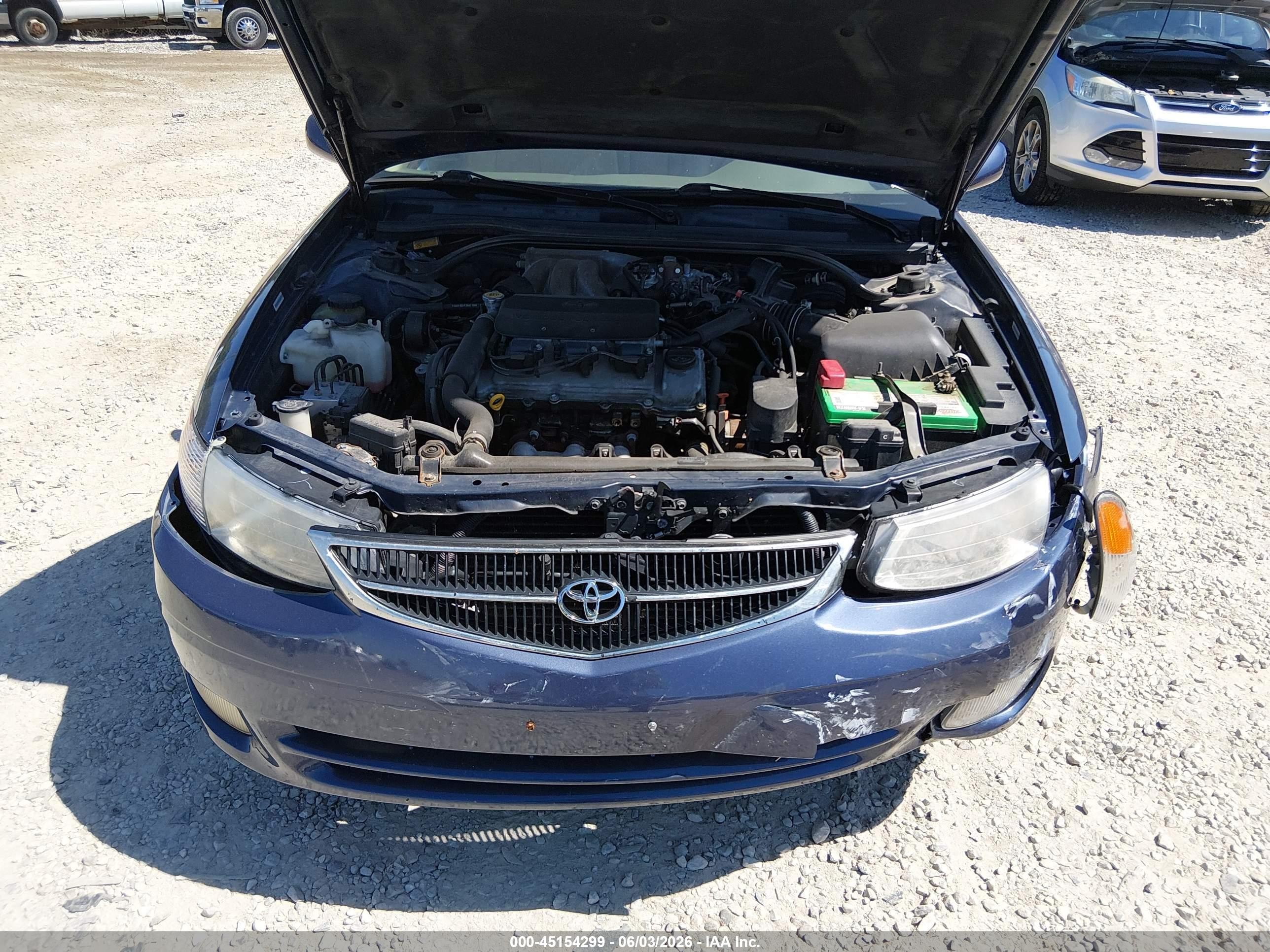 2000 Toyota Camry Solara Sle V6 Blue vin: 2T1CF28P8YC362877