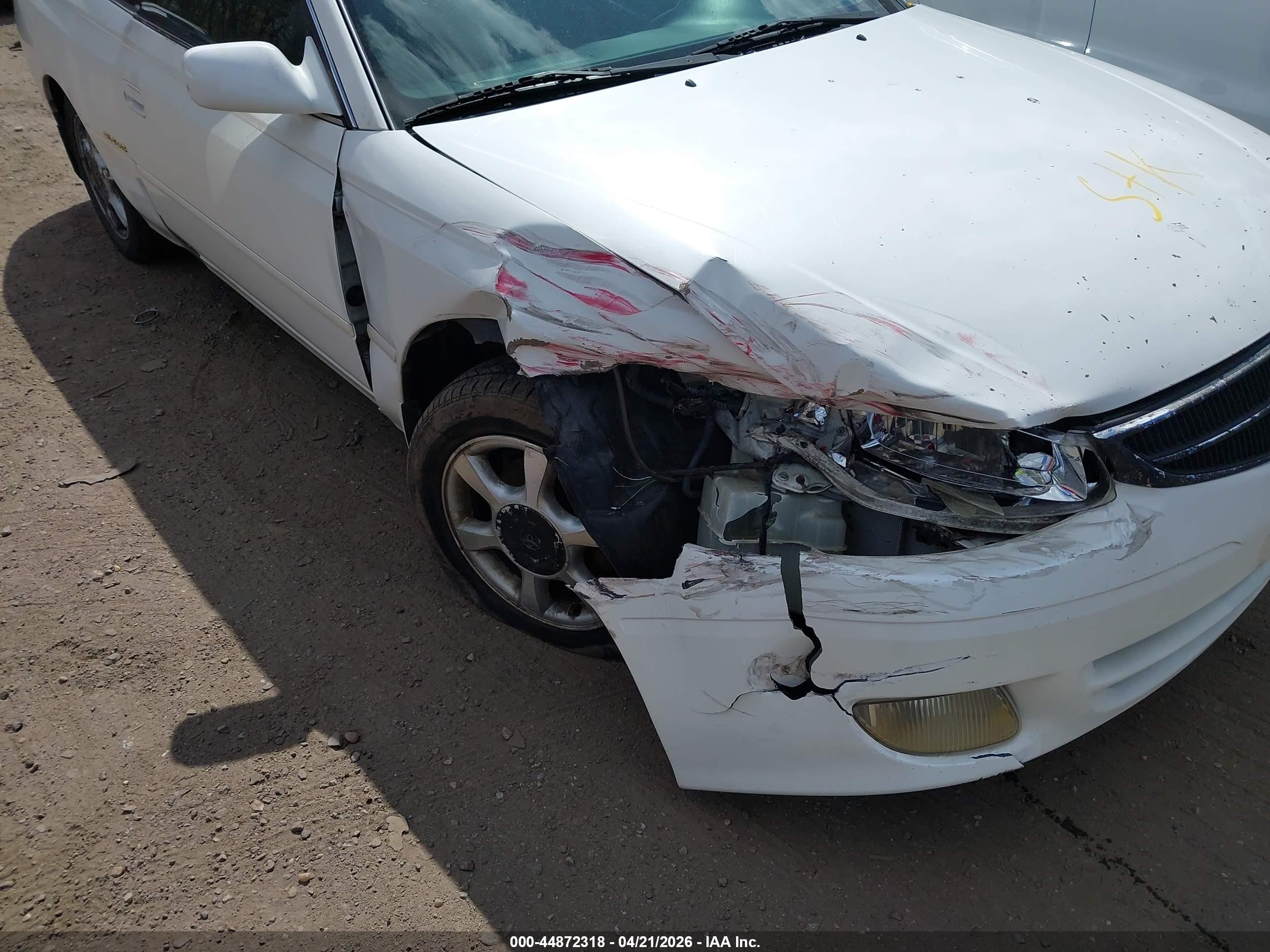 1999 Toyota Camry Solara Sle White vin: 2T1CF28P9XC217104