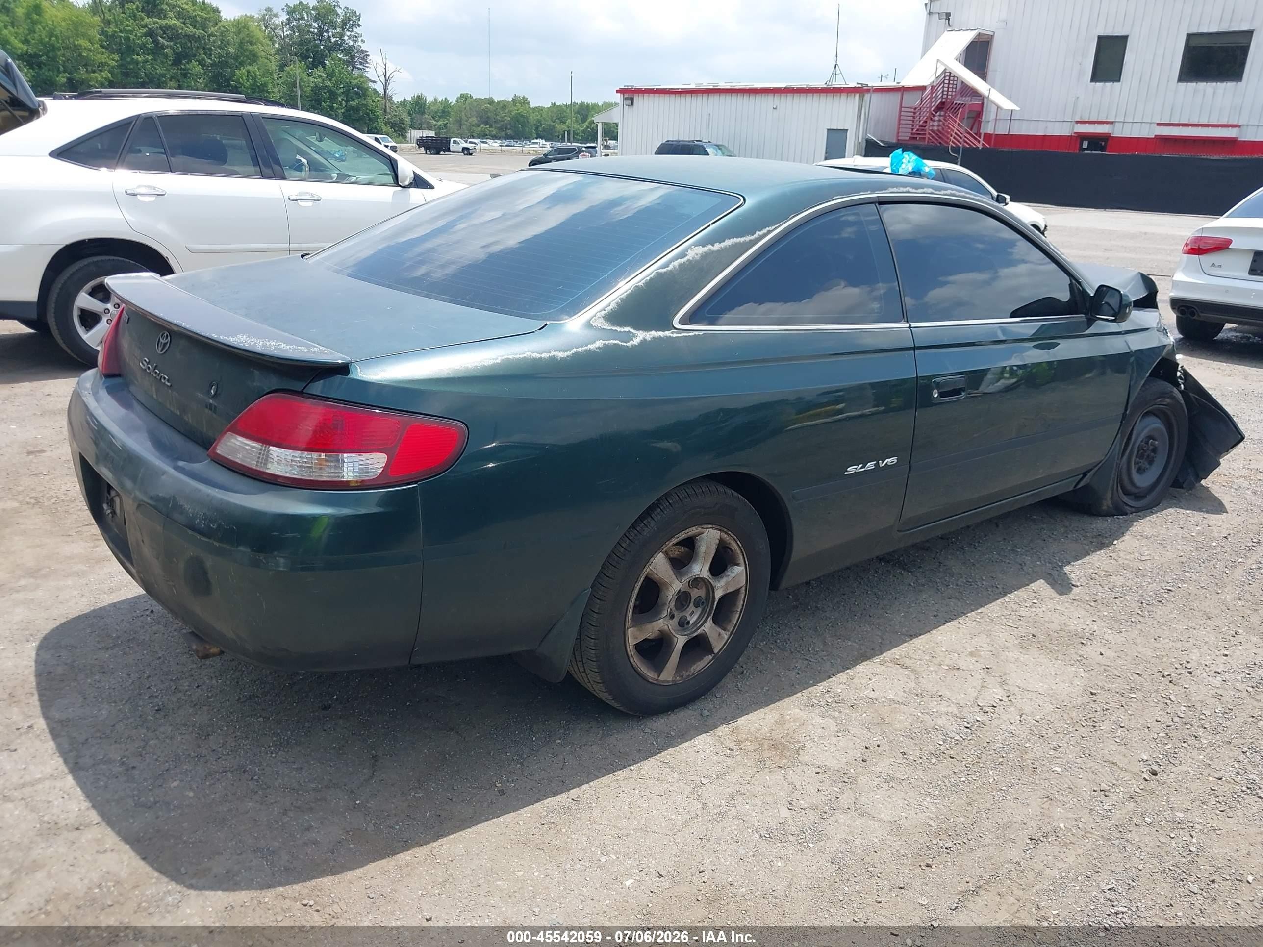 2000 Toyota Camry Solara Sle V6 Зеленый vin: 2T1CF28P9YC295741