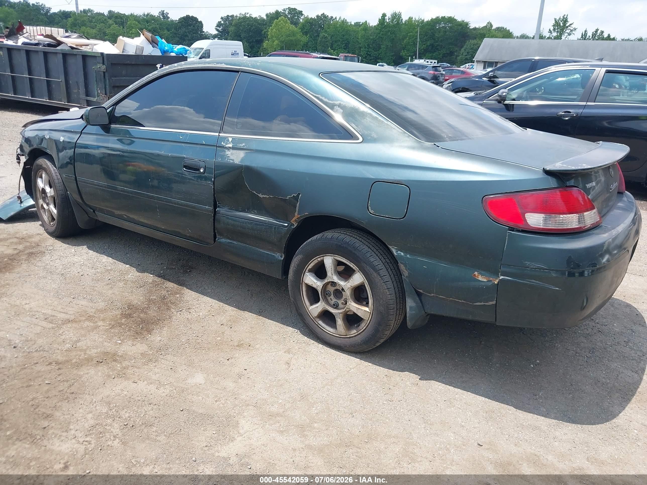 2000 Toyota Camry Solara Sle V6 Зеленый vin: 2T1CF28P9YC295741