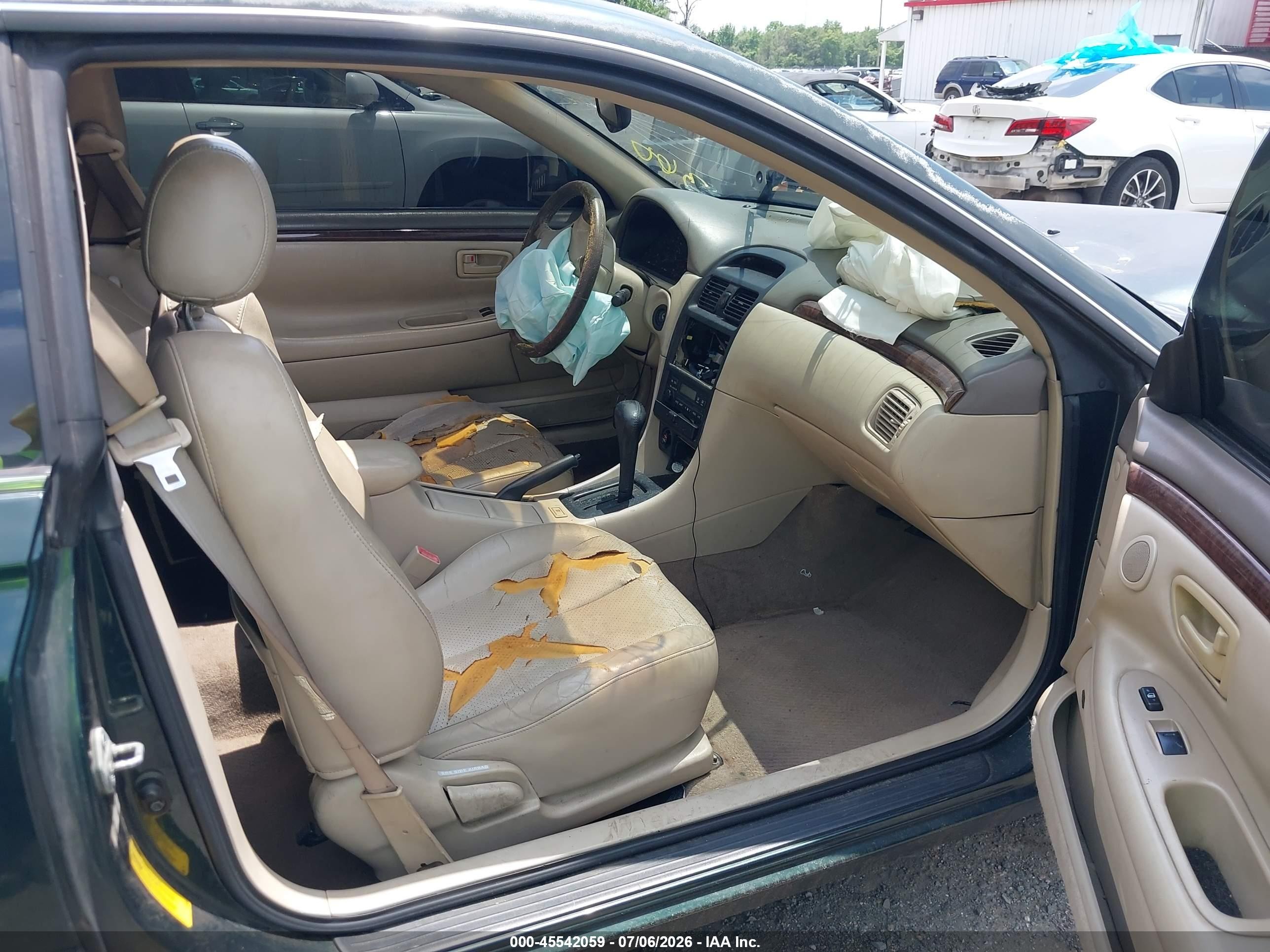 2000 Toyota Camry Solara Sle V6 Зеленый vin: 2T1CF28P9YC295741