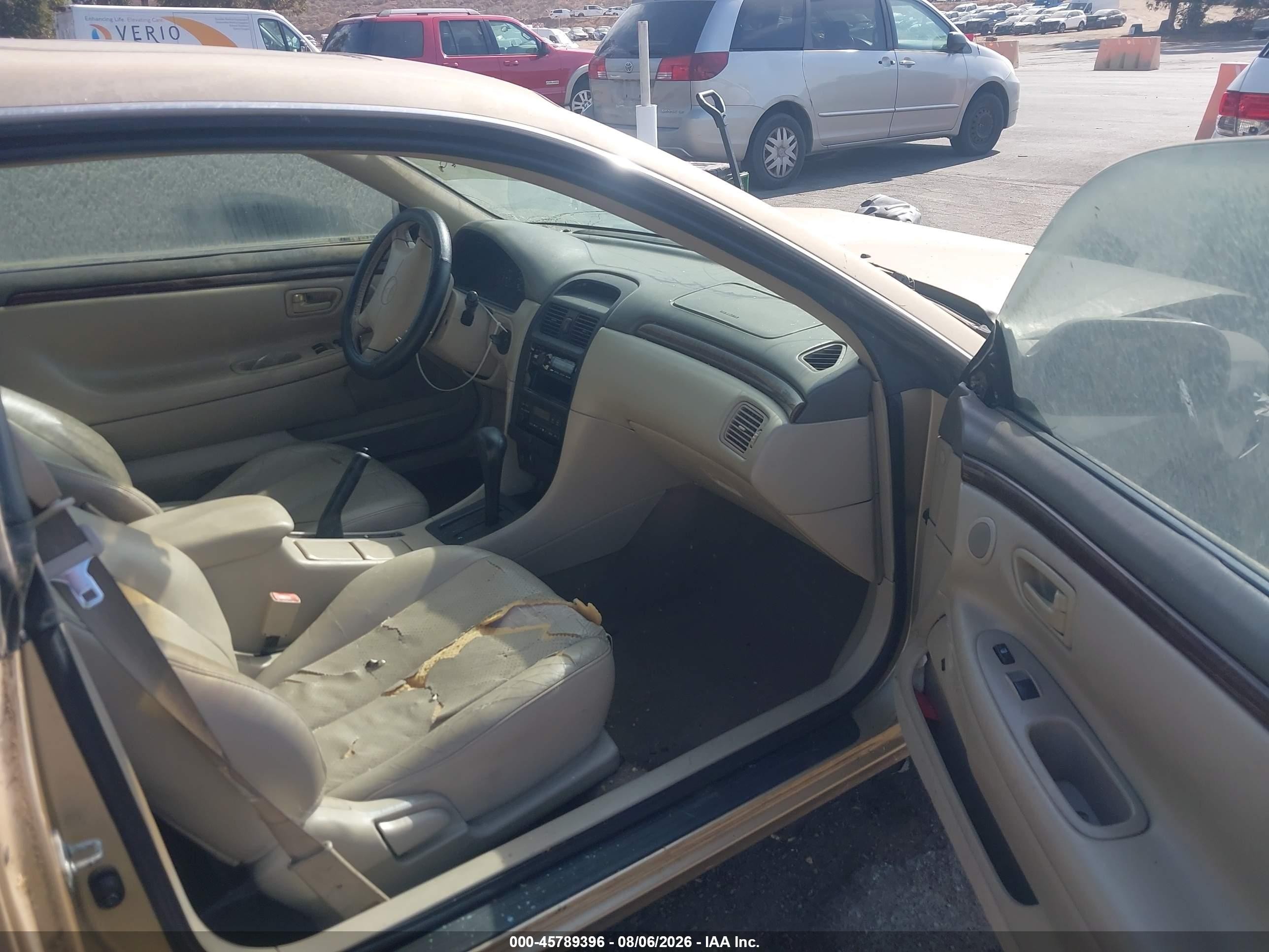 2000 Toyota Camry Solara Sle V6 Золотой vin: 2T1CF28PXYC320758