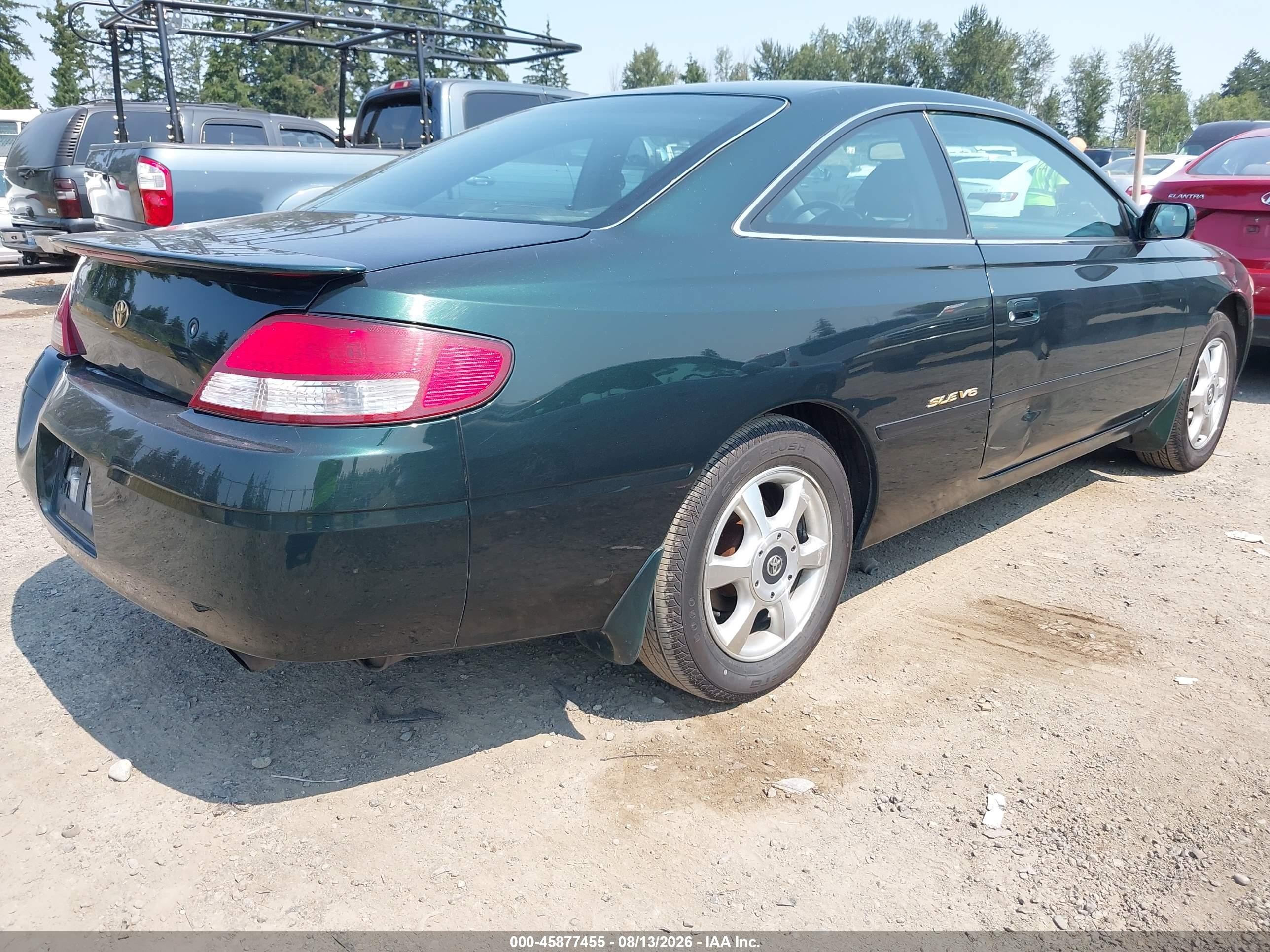 2000 Toyota Camry Solara Sle V6 Green vin: 2T1CF28PXYC390907