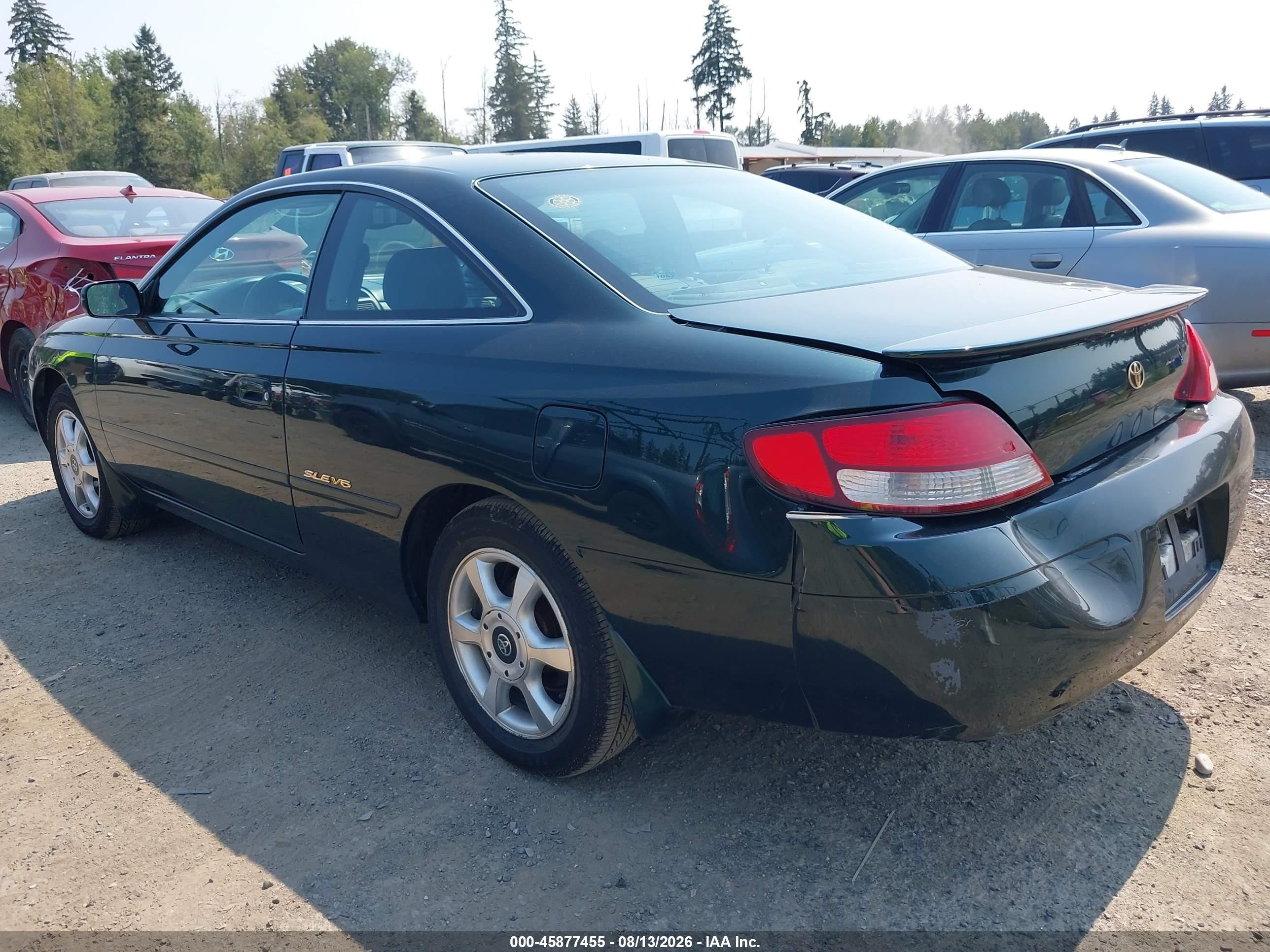 2000 Toyota Camry Solara Sle V6 Green vin: 2T1CF28PXYC390907