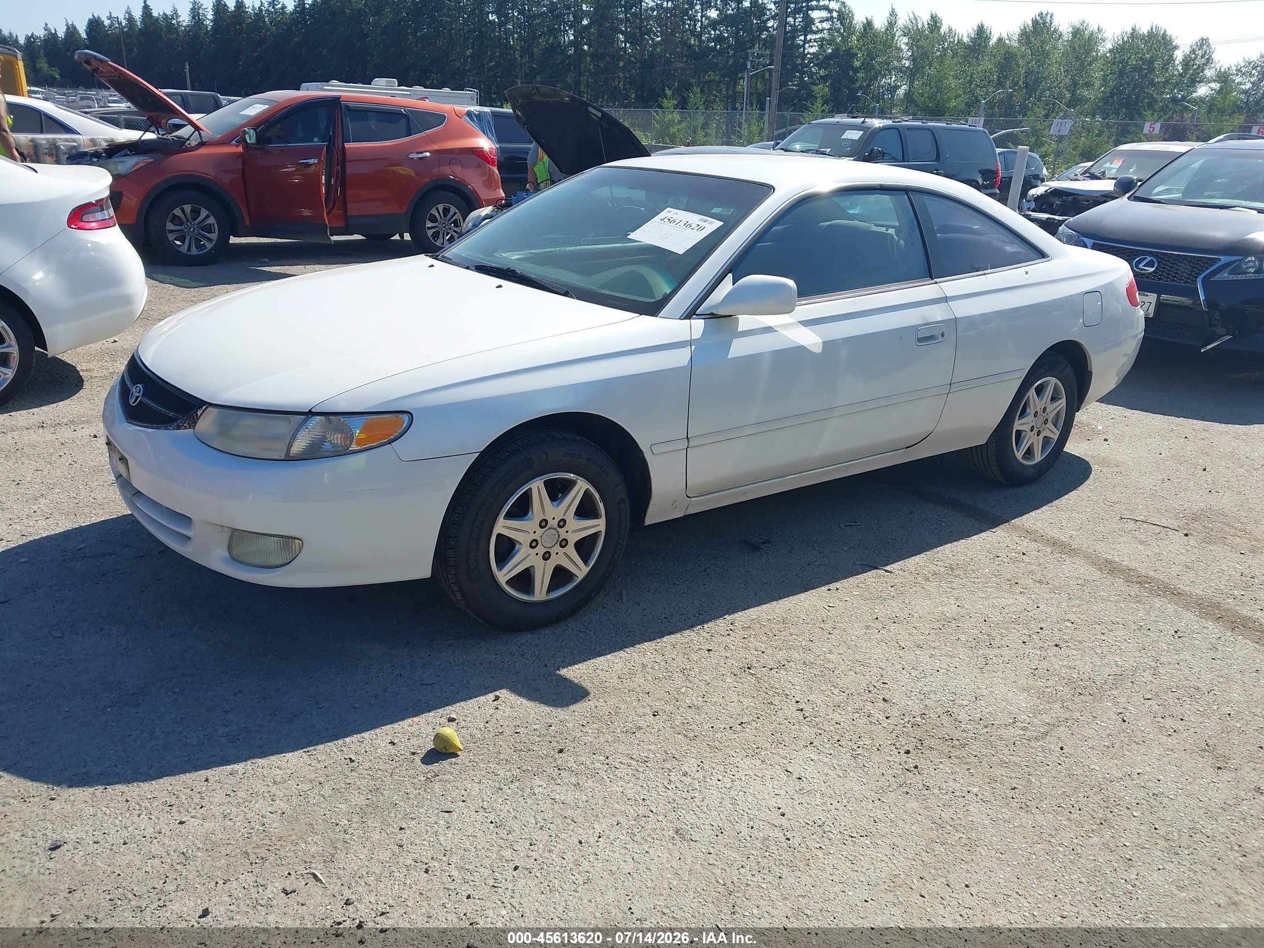 2000 Toyota Camry Solara Se White vin: 2T1CG22P0YC380344