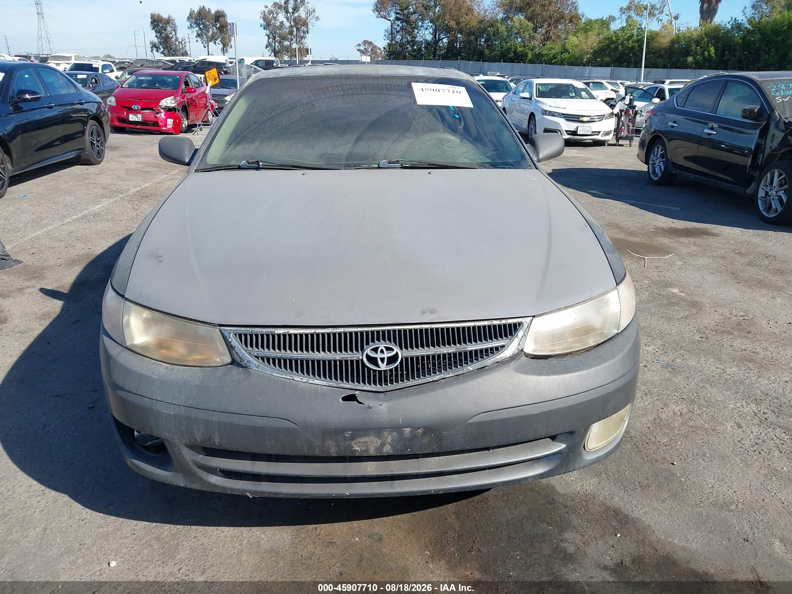 1999 Toyota Camry Solara Se Серый vin: 2T1CG22P2XC155275