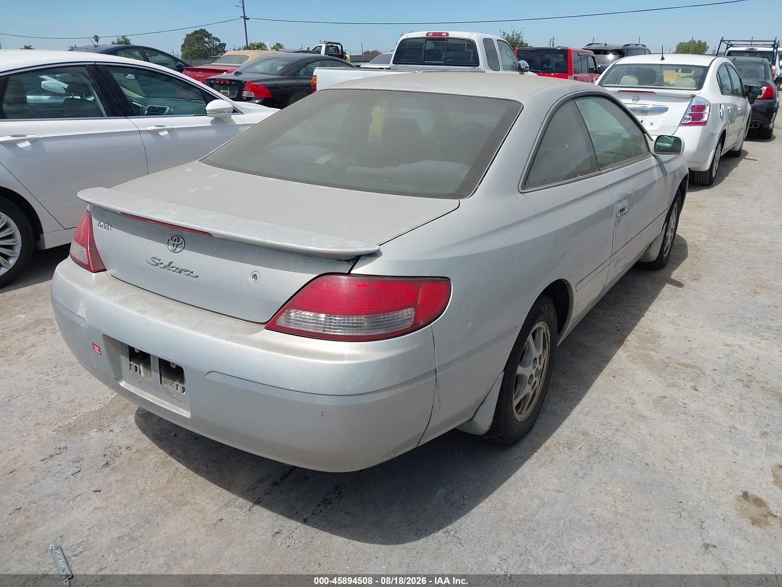 2001 Toyota Camry Solara Se Серебряный vin: 2T1CG22P31C520523