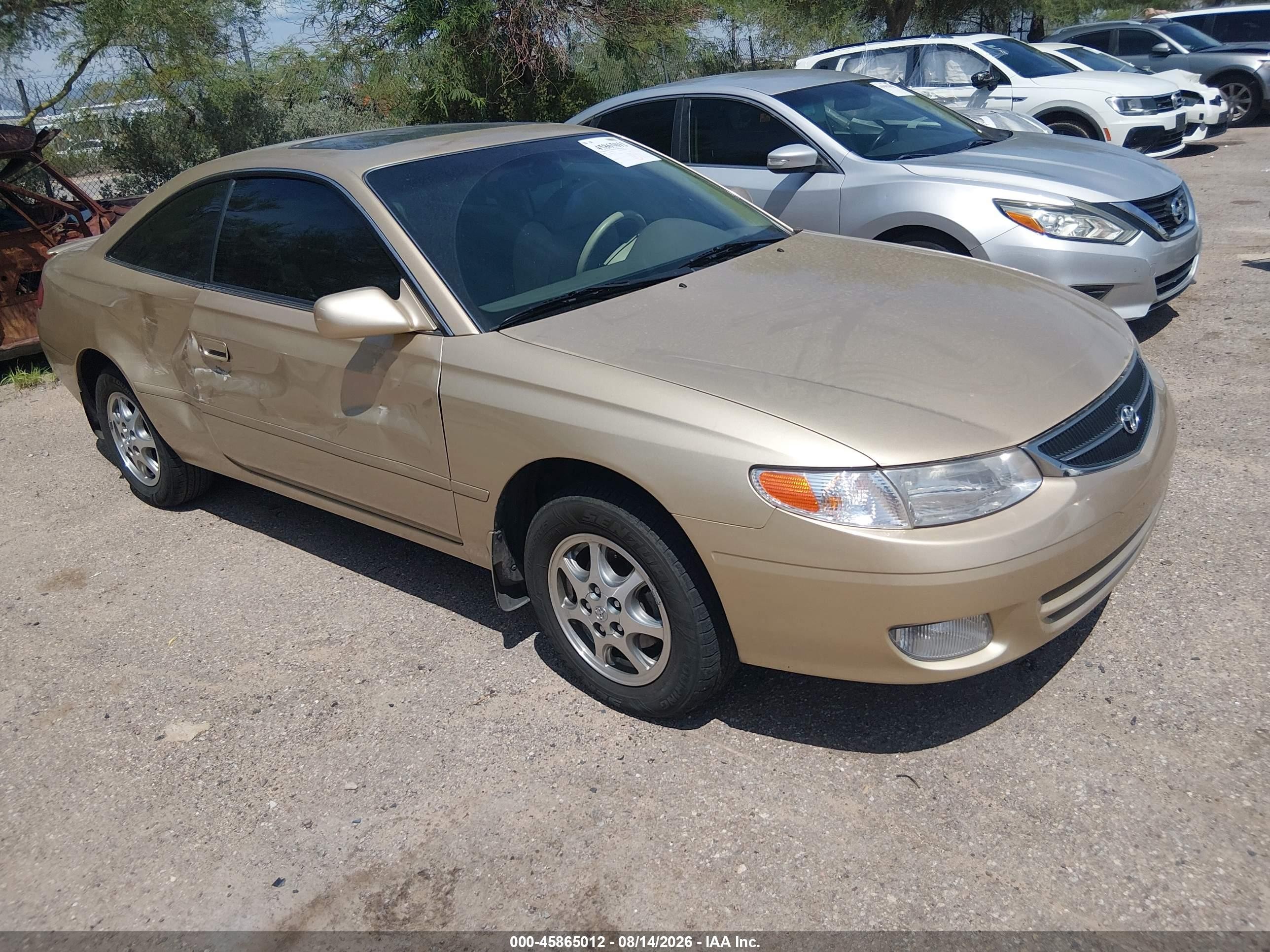 2001 Toyota Camry Solara Se Золотой vin: 2T1CG22P41C457268