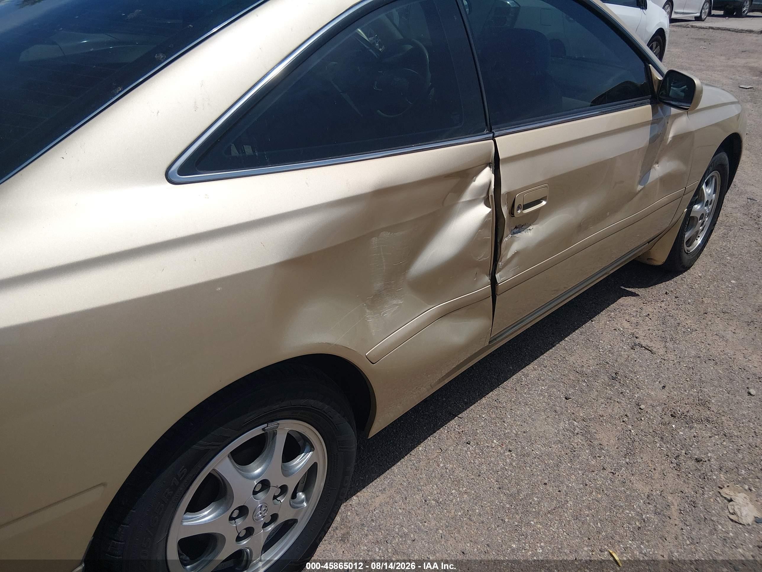 2001 Toyota Camry Solara Se Золотой vin: 2T1CG22P41C457268