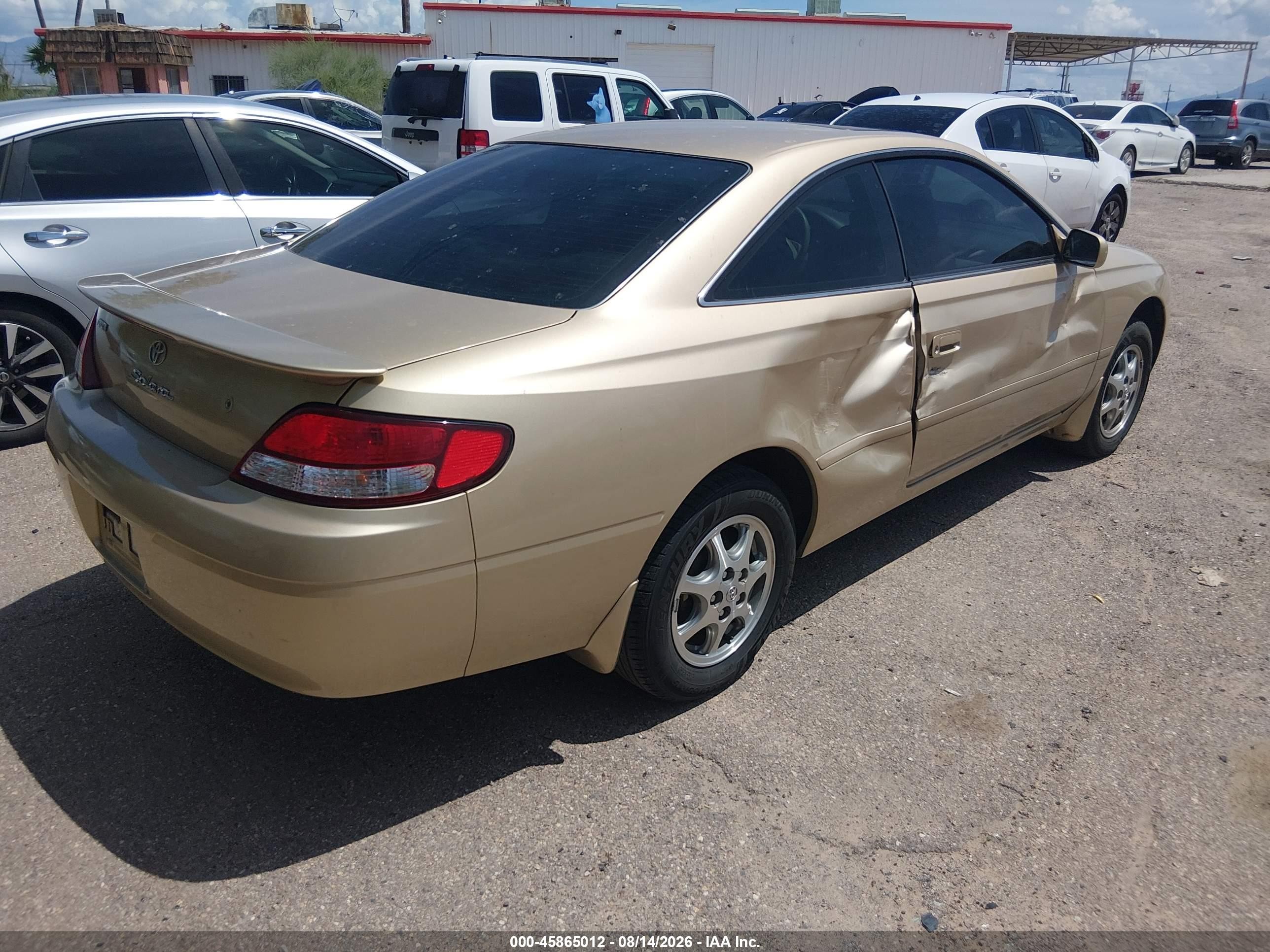 2001 Toyota Camry Solara Se Золотой vin: 2T1CG22P41C457268
