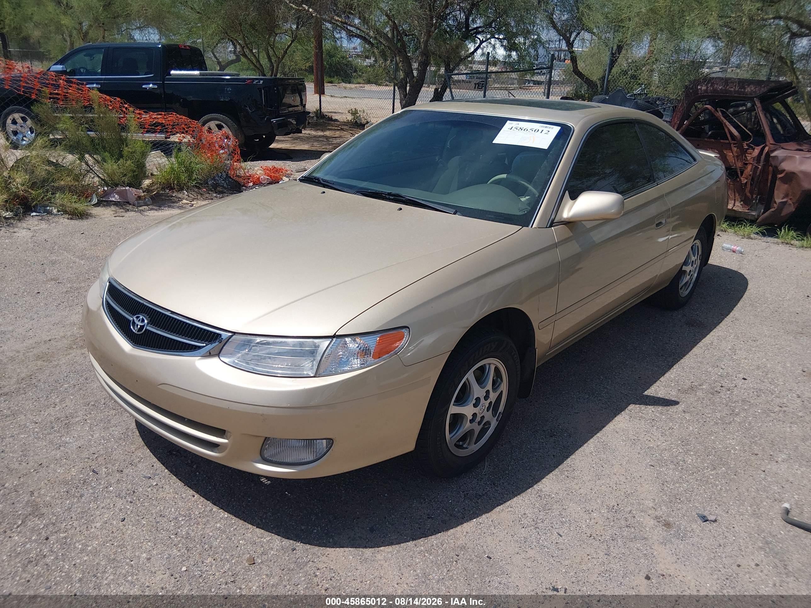 2001 Toyota Camry Solara Se Золотой vin: 2T1CG22P41C457268