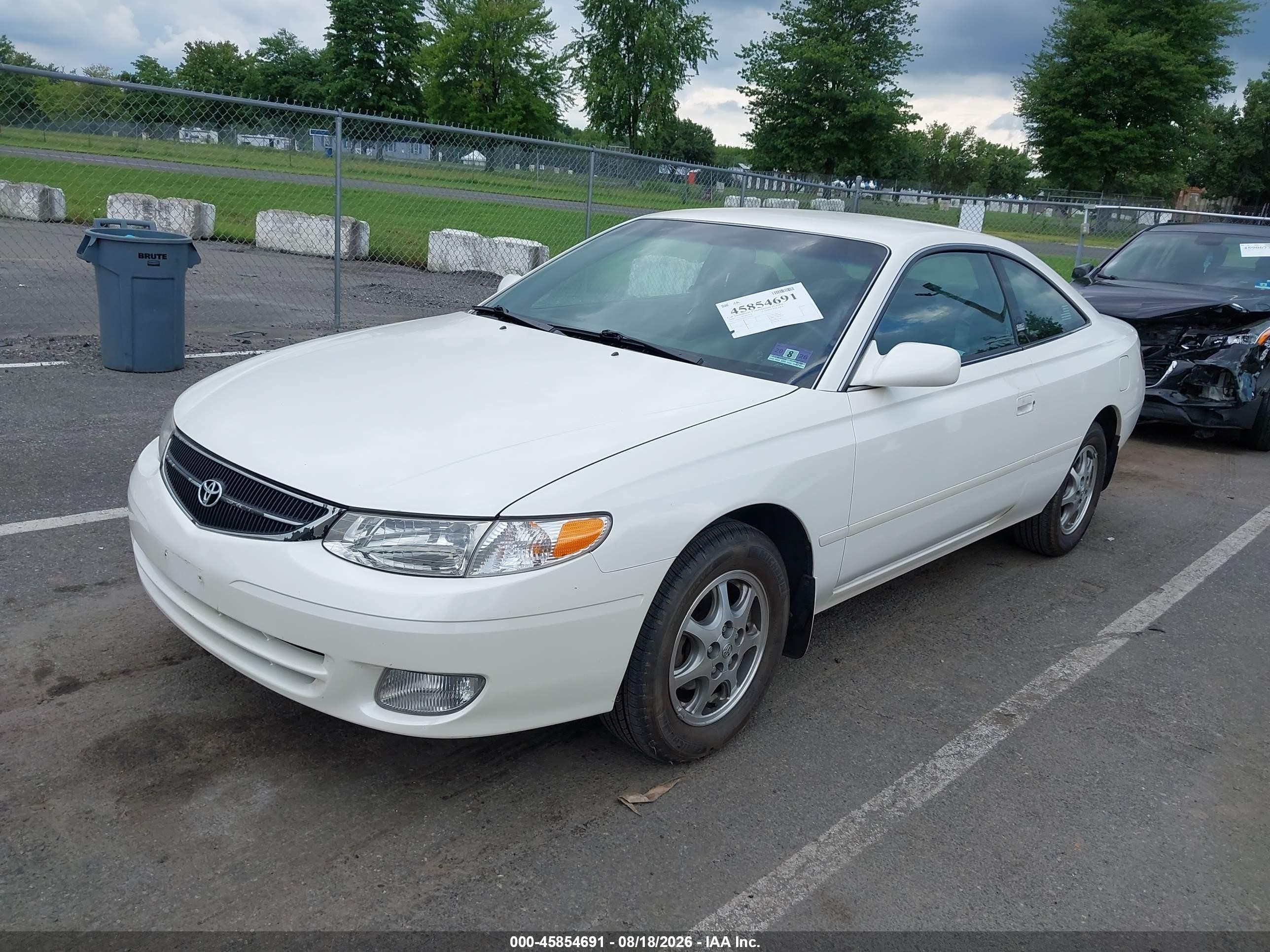 2000 Toyota Camry Solara Se White vin: 2T1CG22P4YC375793
