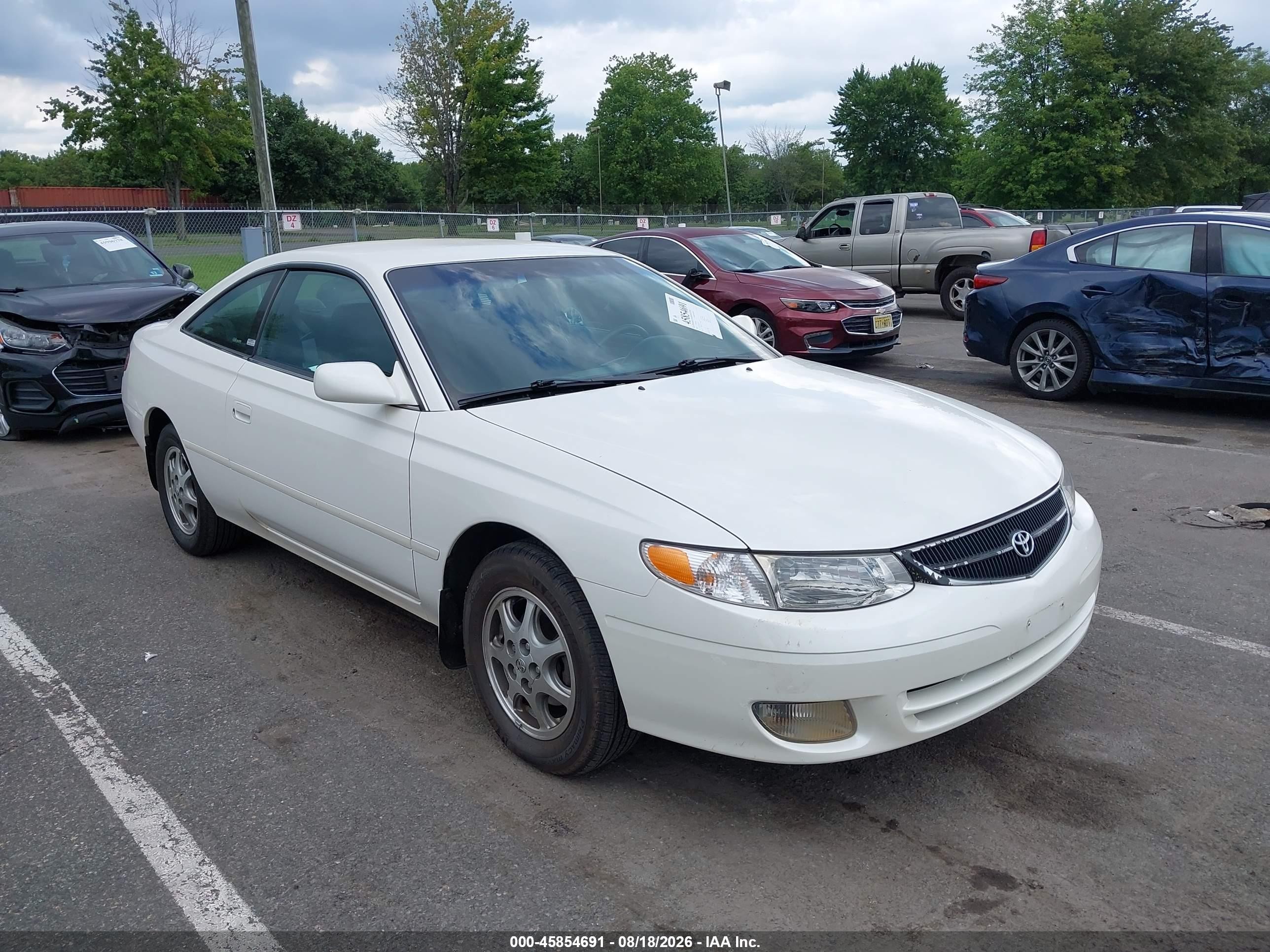 2000 Toyota Camry Solara Se White vin: 2T1CG22P4YC375793