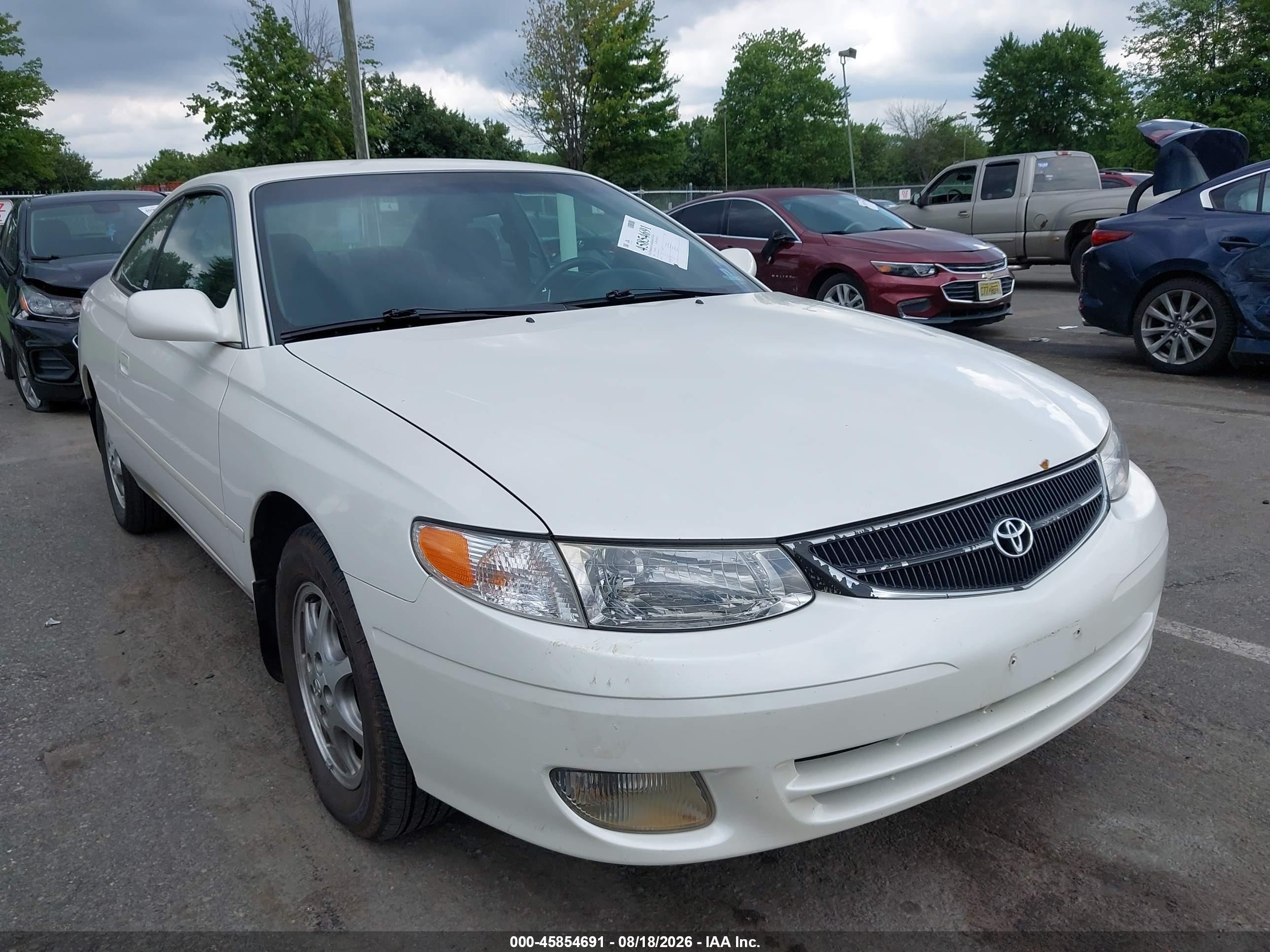 2000 Toyota Camry Solara Se White vin: 2T1CG22P4YC375793