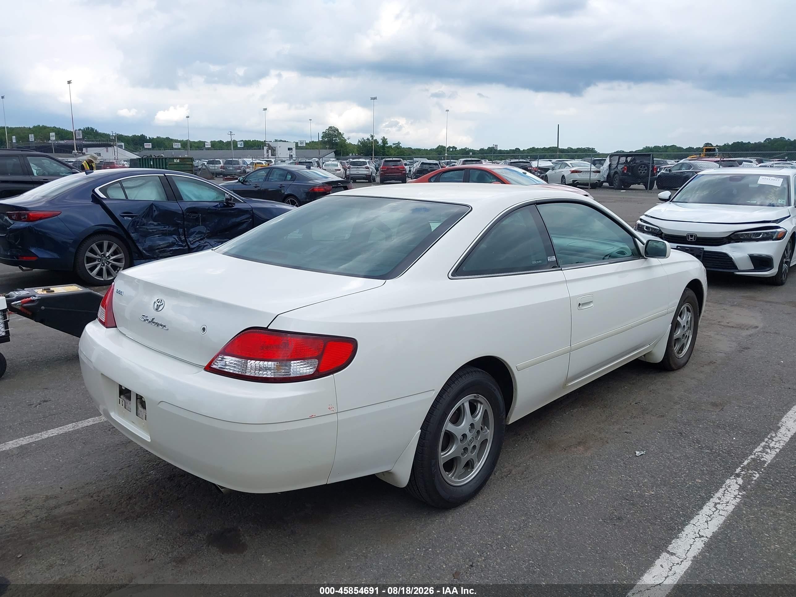2000 Toyota Camry Solara Se White vin: 2T1CG22P4YC375793