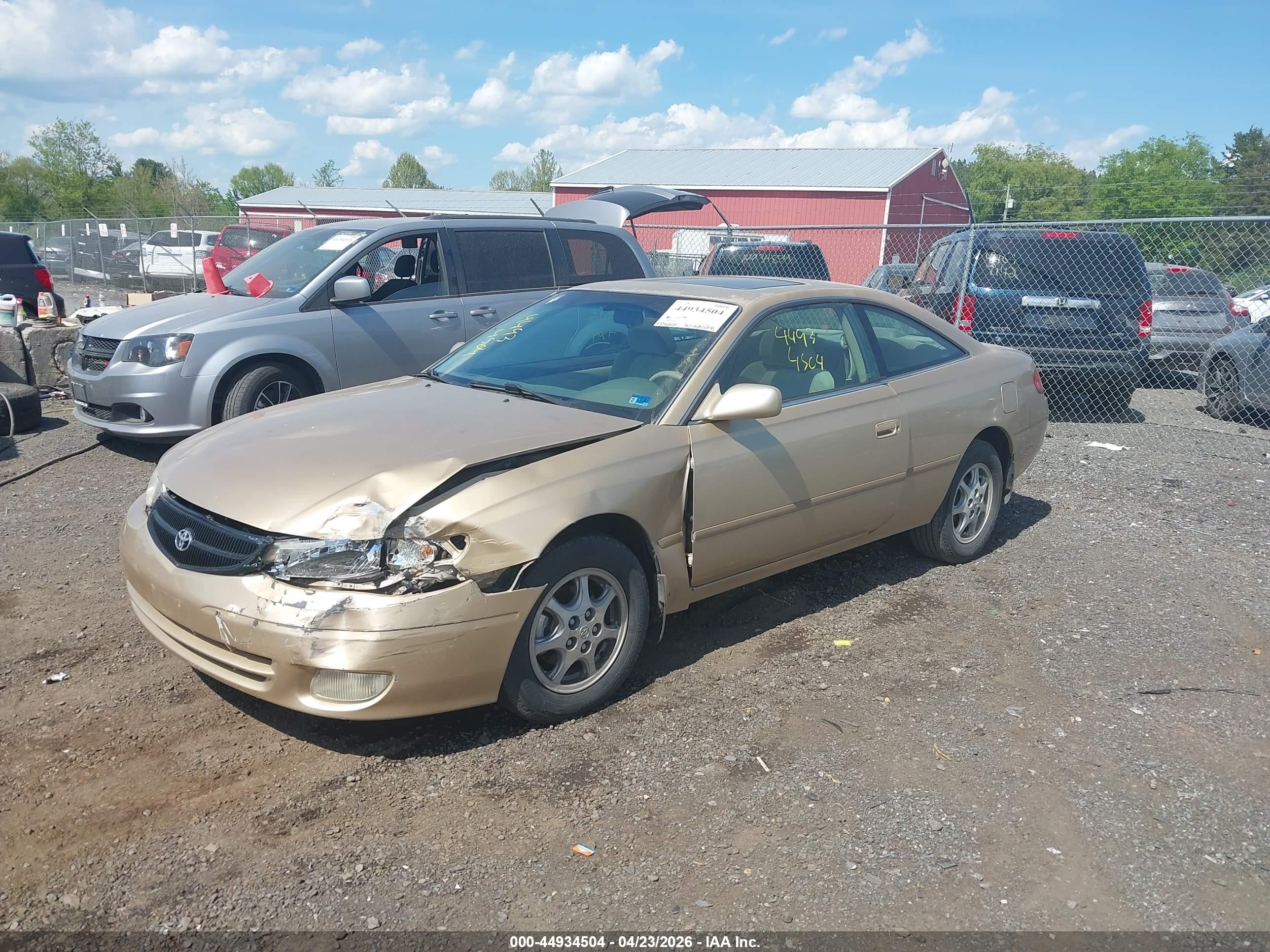 2000 Toyota Camry Solara Se Gold vin: 2T1CG22P8YC293856