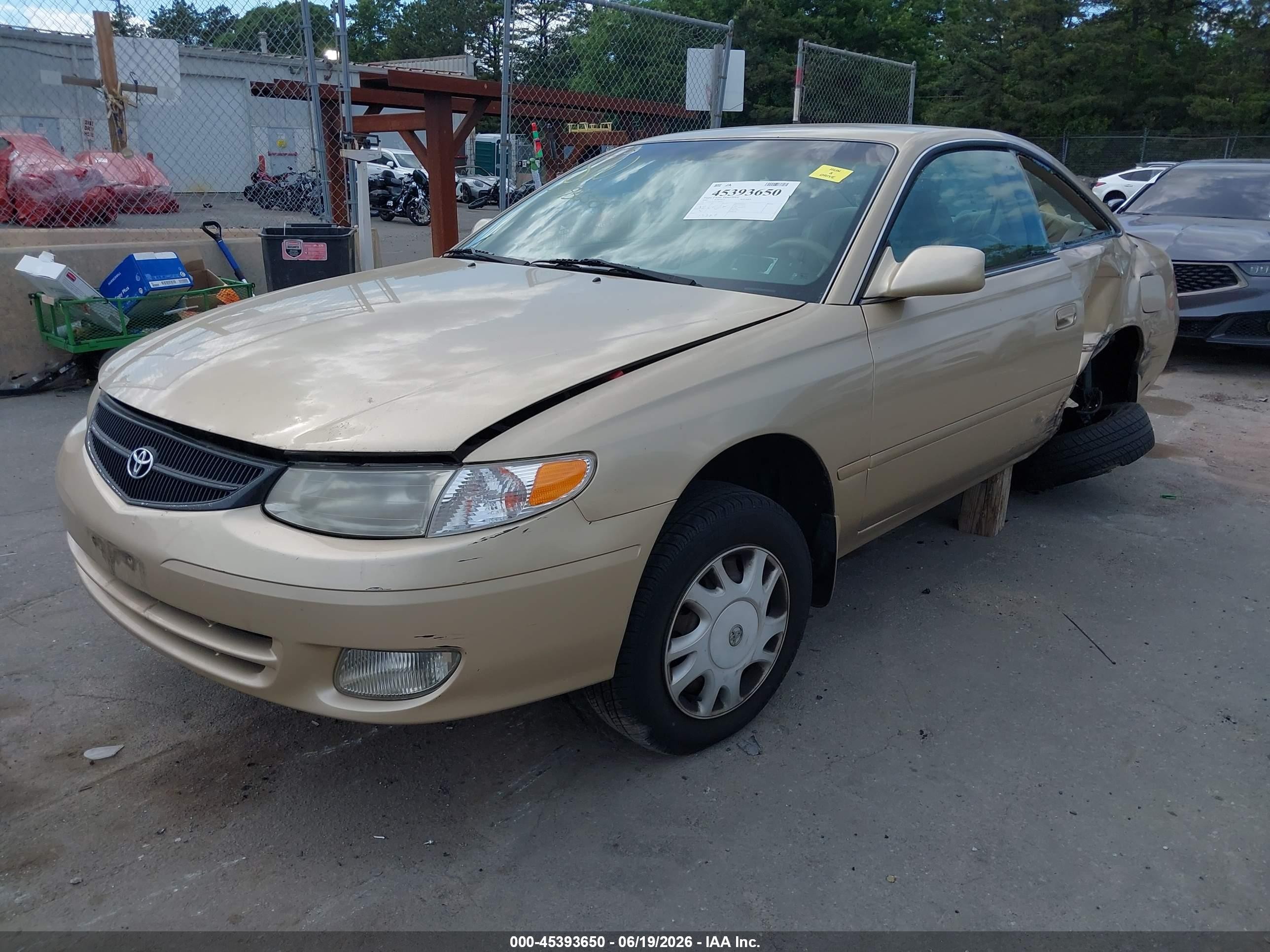 2000 Toyota Camry Solara Se Gold vin: 2T1CG22P9YC285555