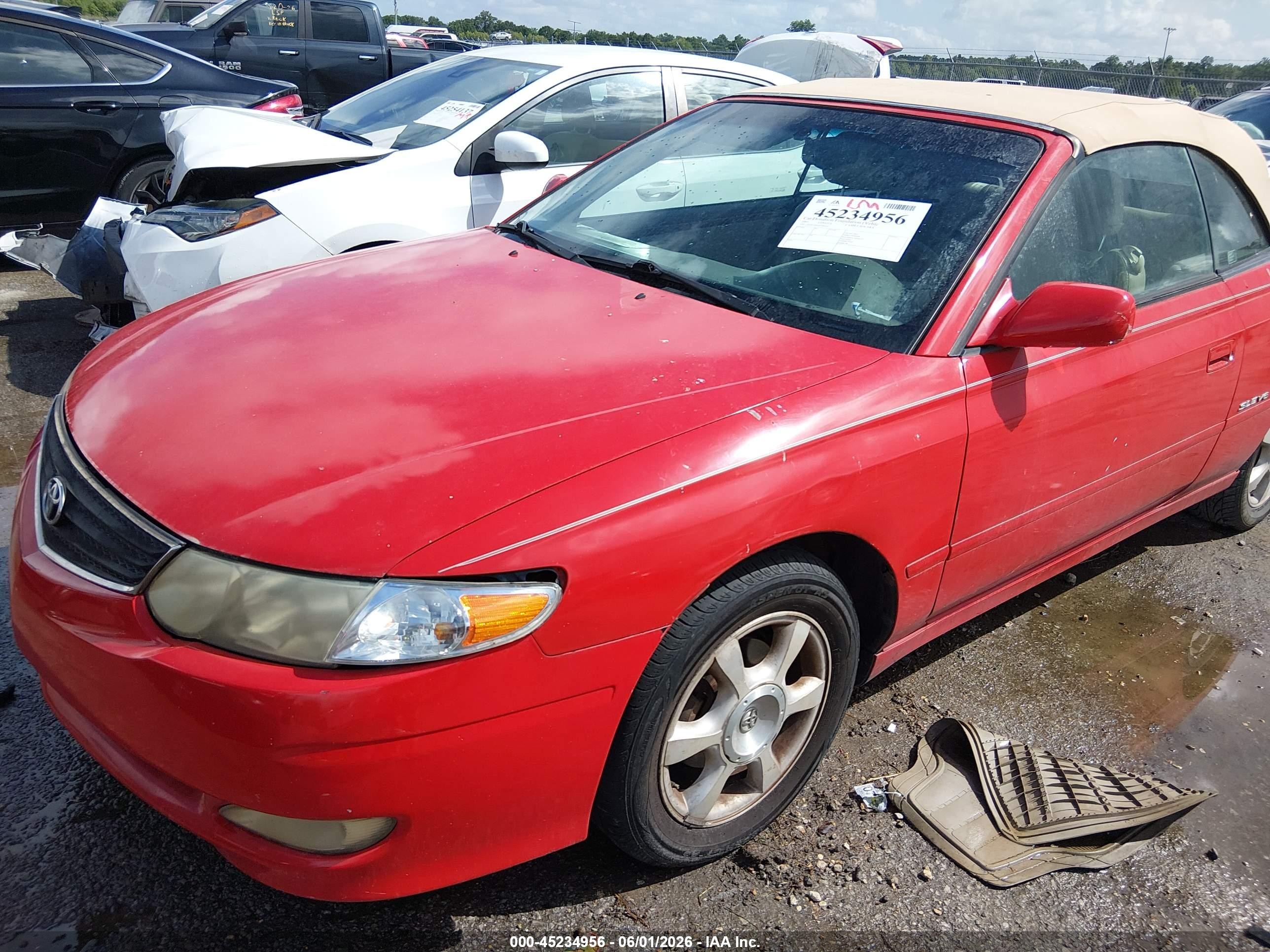 2002 Toyota Camry Solara Sle V6 Красный vin: 2T1FF22P22C599331