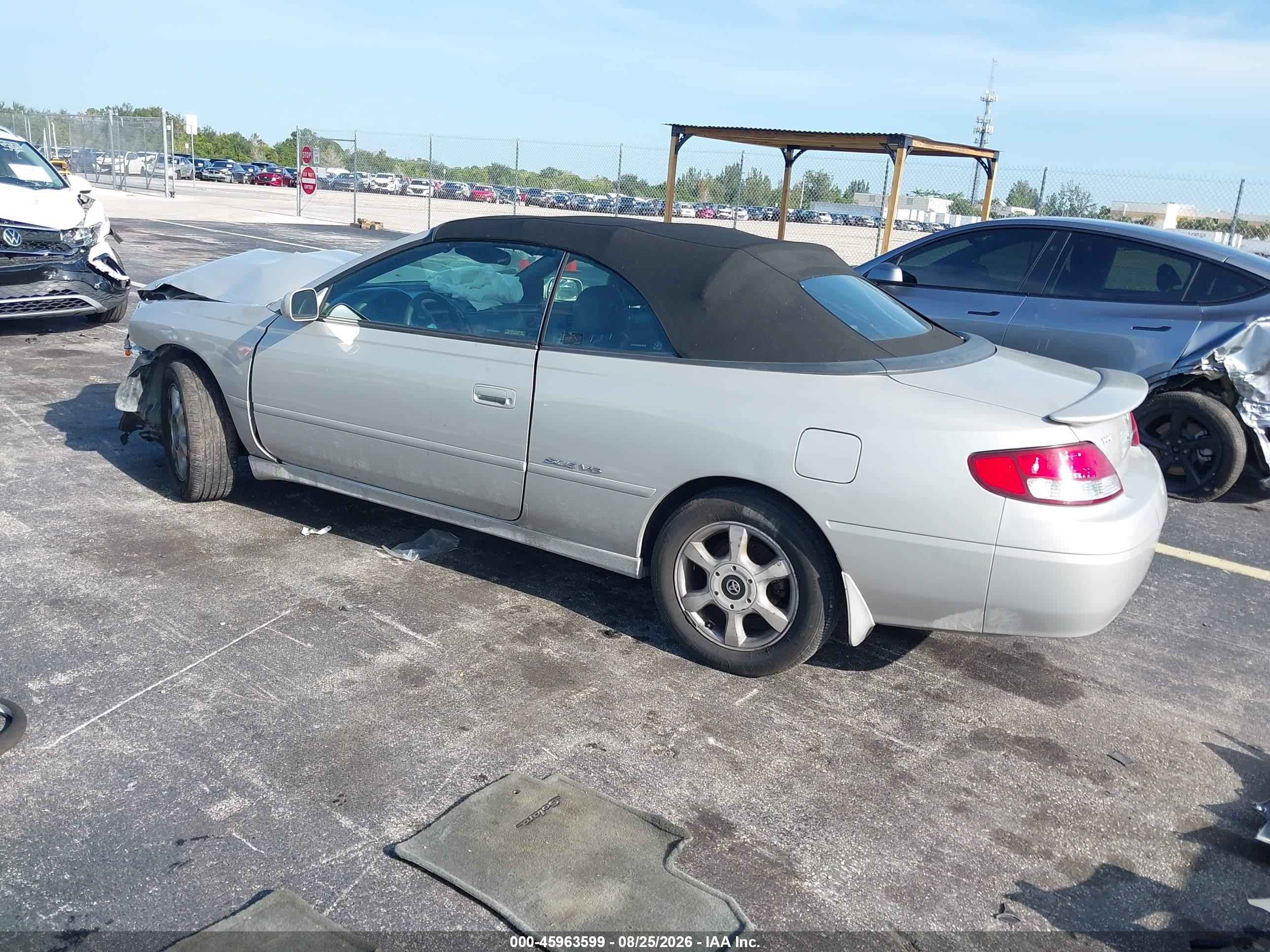 2001 Toyota Camry Solara Sle V6 Gray vin: 2T1FF22P31C495221