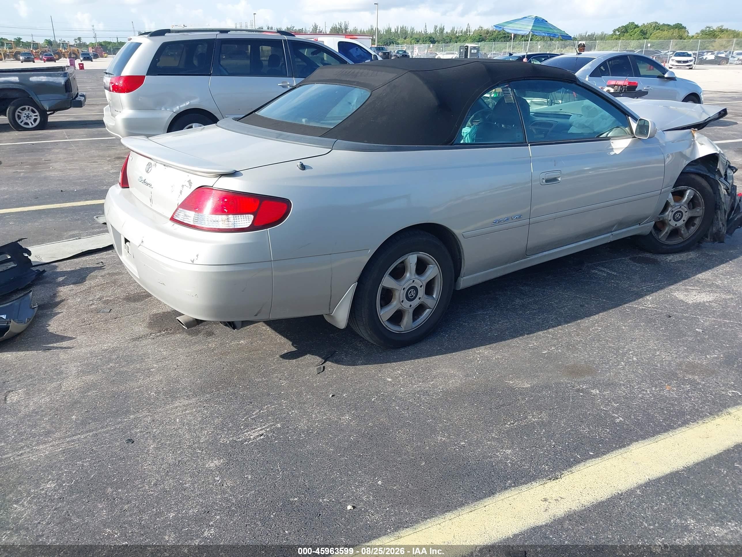 2001 Toyota Camry Solara Sle V6 Gray vin: 2T1FF22P31C495221