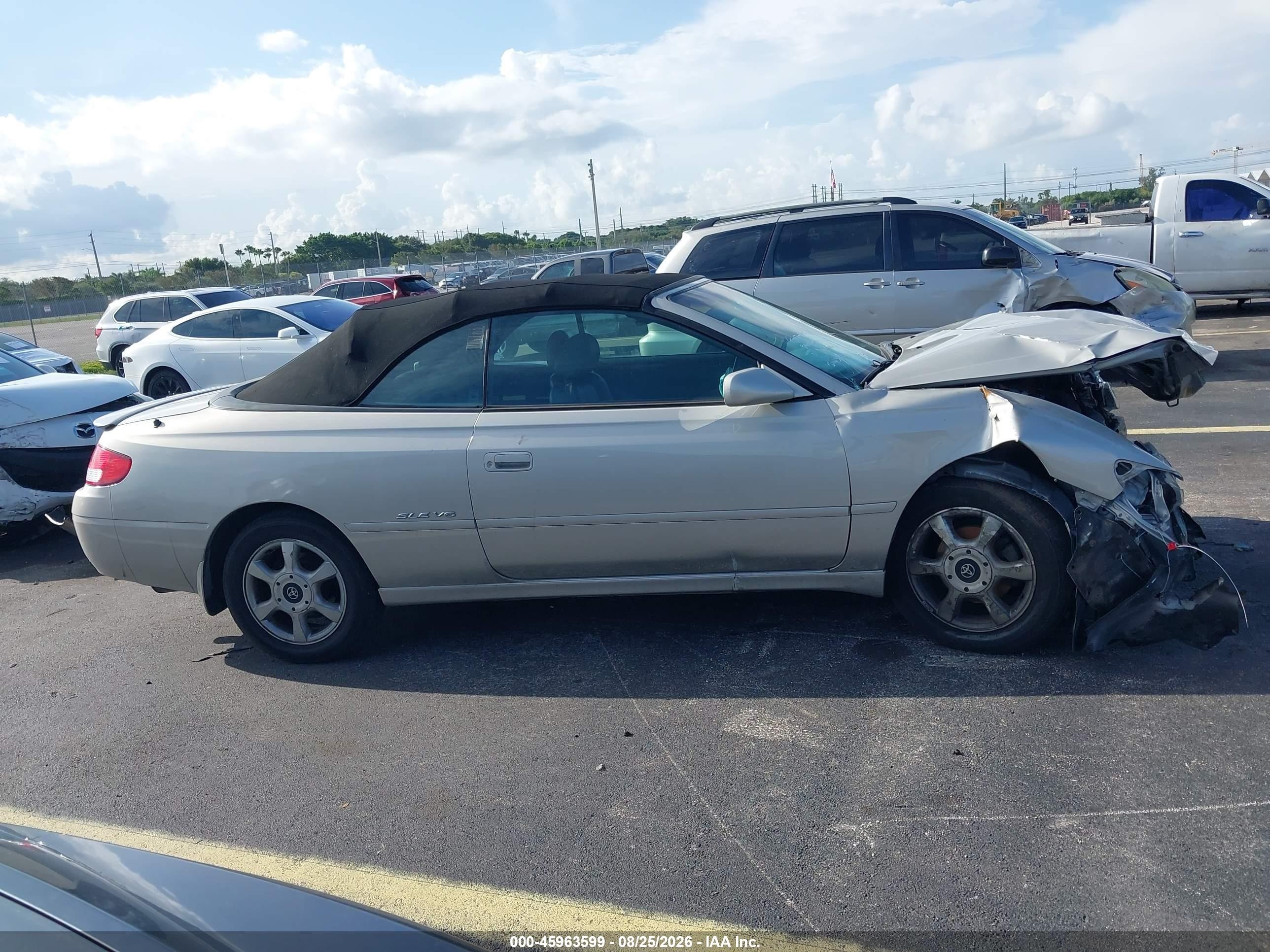 2001 Toyota Camry Solara Sle V6 Gray vin: 2T1FF22P31C495221