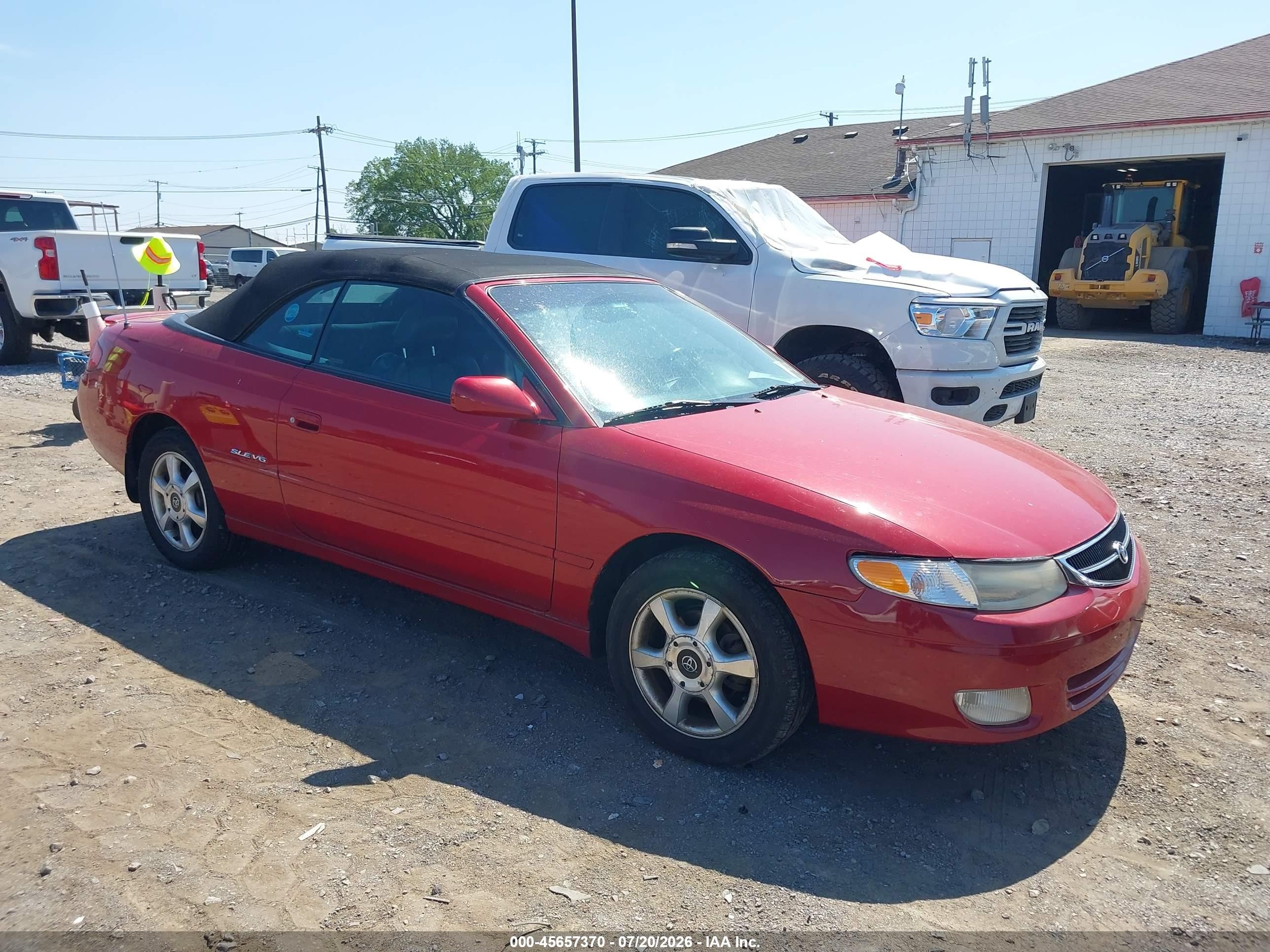 2001 Toyota Camry Solara Sle V6 Red vin: 2T1FF28P11C460281