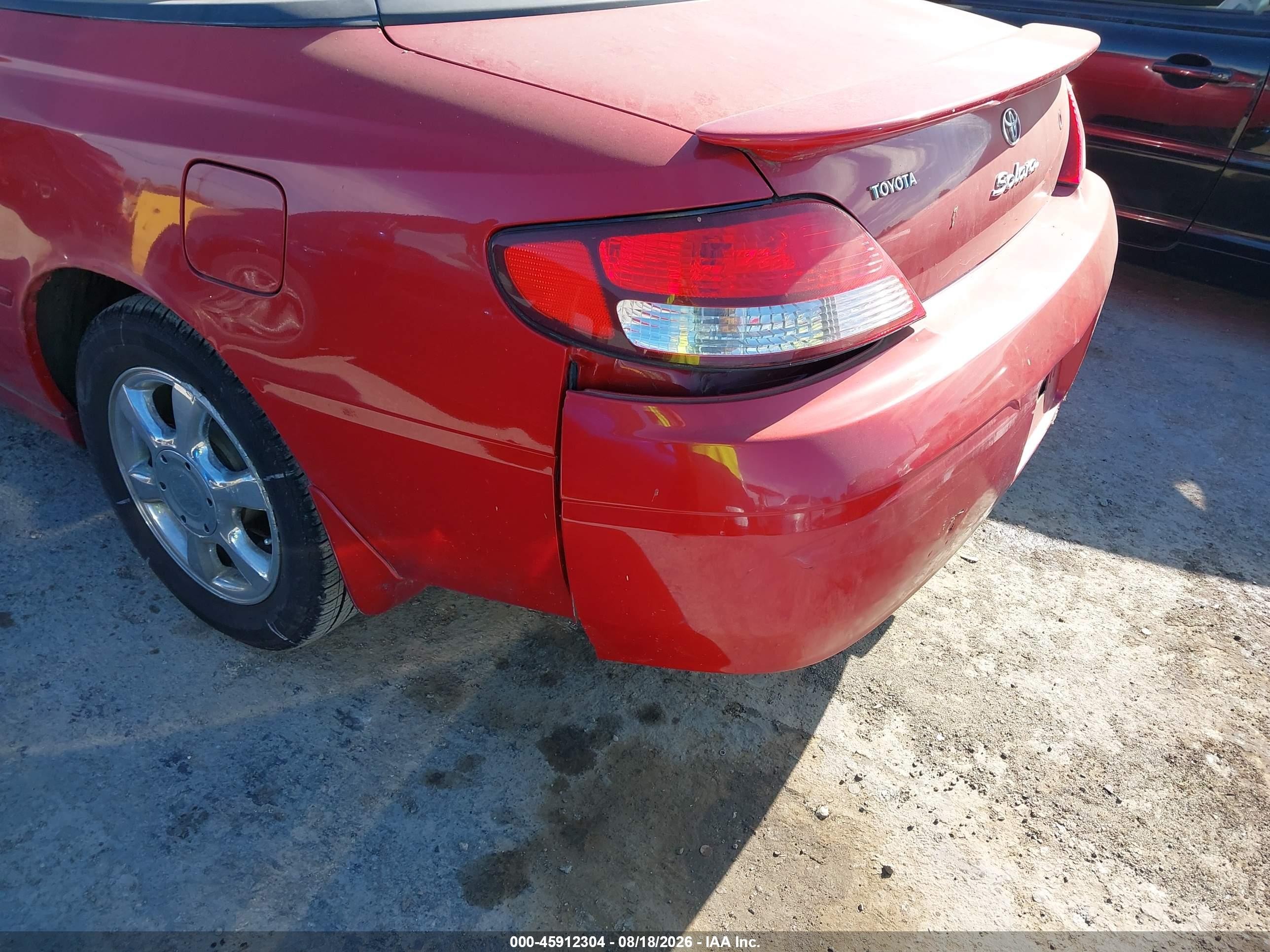 2001 Toyota Camry Solara Sle V6 Красный vin: 2T1FF28P61C485175