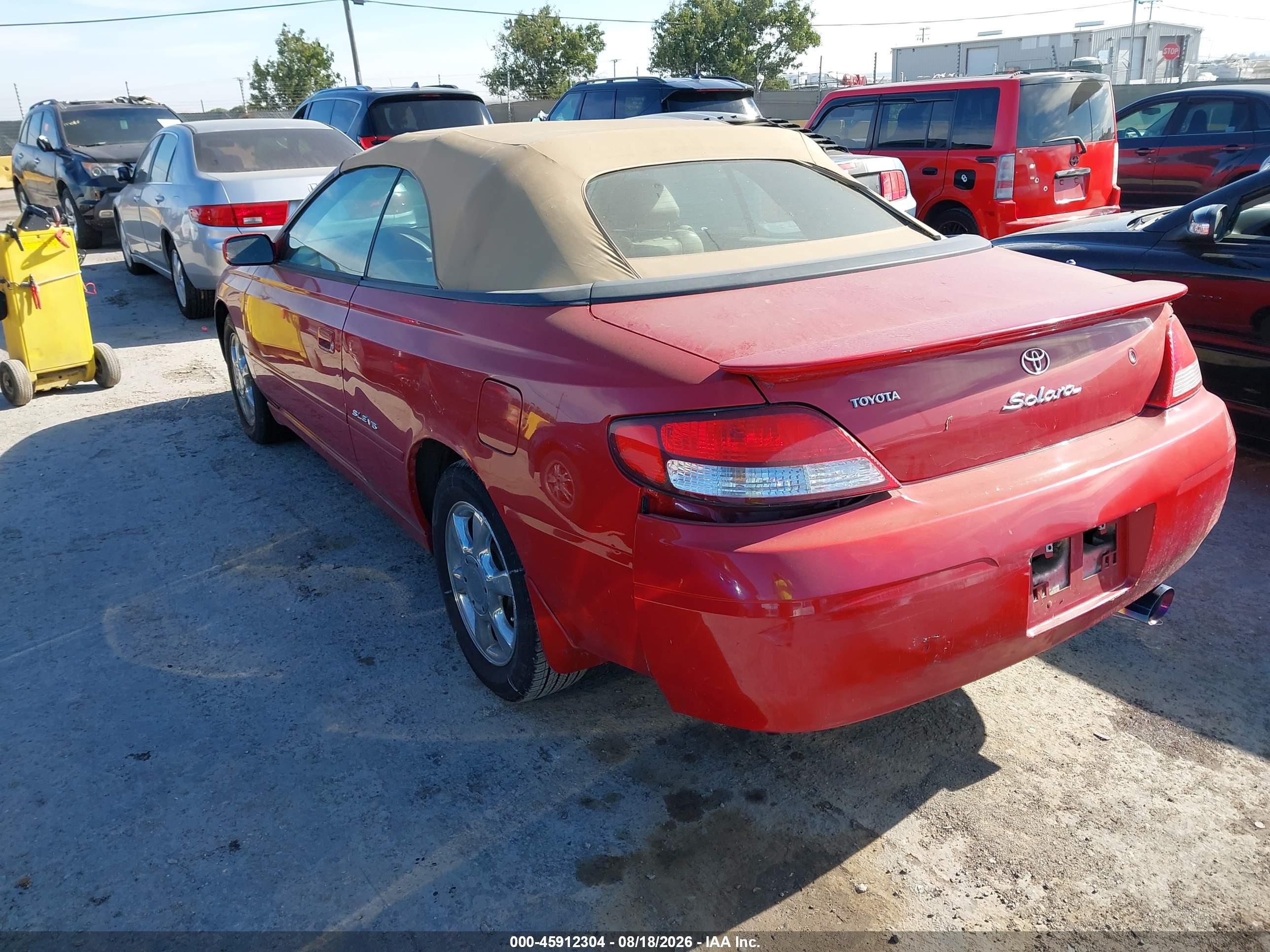 2001 Toyota Camry Solara Sle V6 Красный vin: 2T1FF28P61C485175