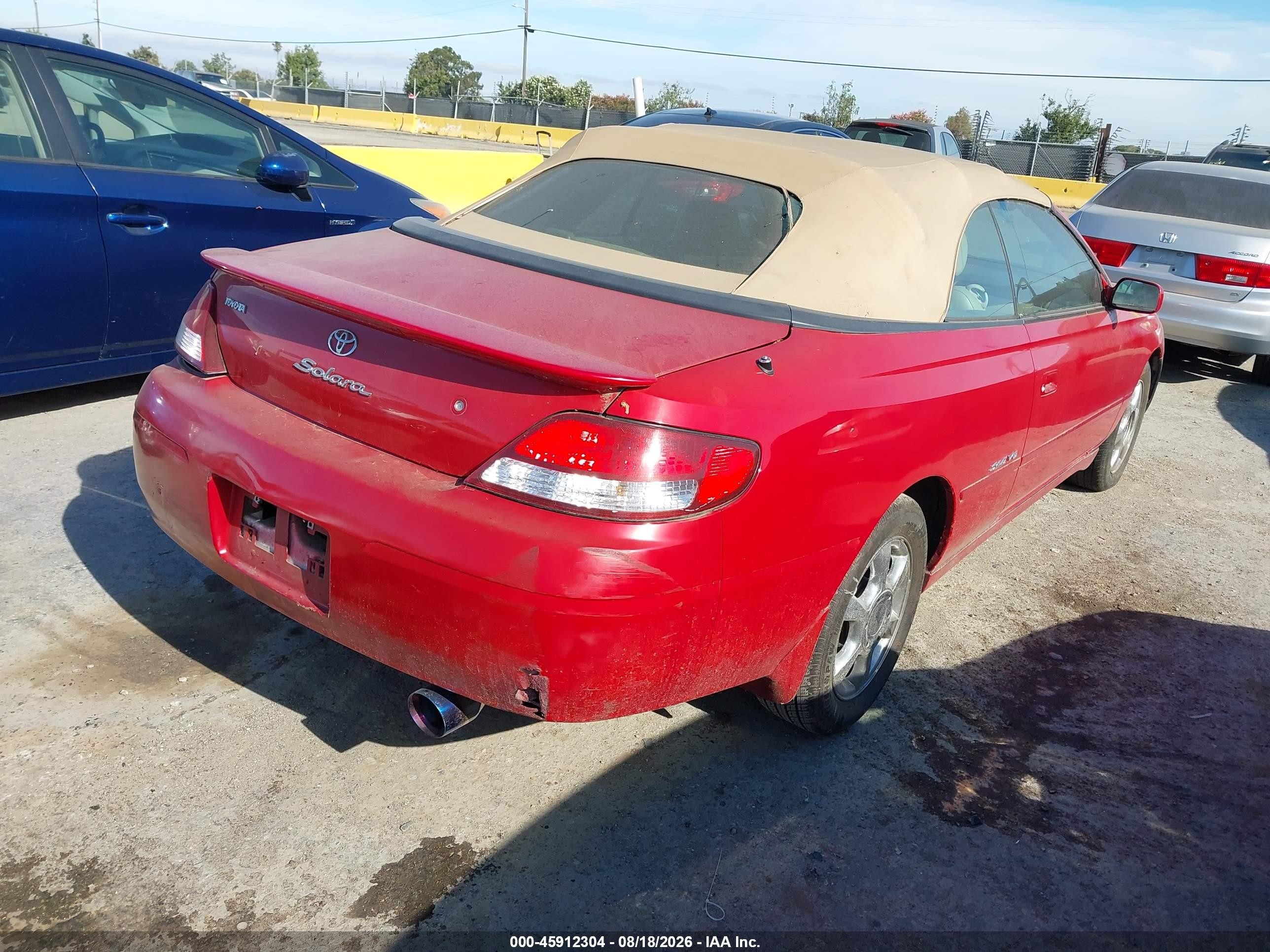 2001 Toyota Camry Solara Sle V6 Красный vin: 2T1FF28P61C485175